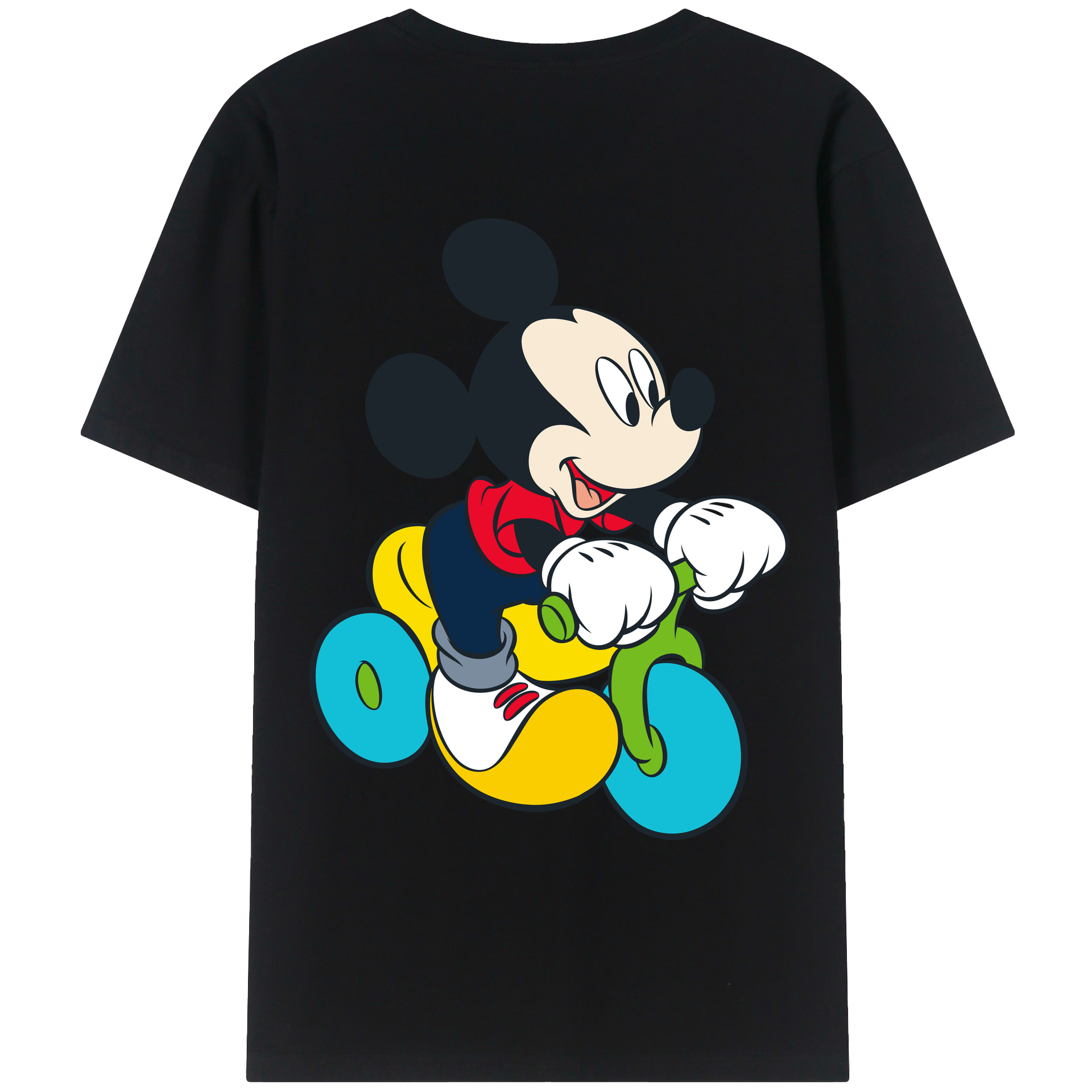 （画像用） ミッキーマウス Mickey Mouse レディース半袖Tシャツ(バックプリント)