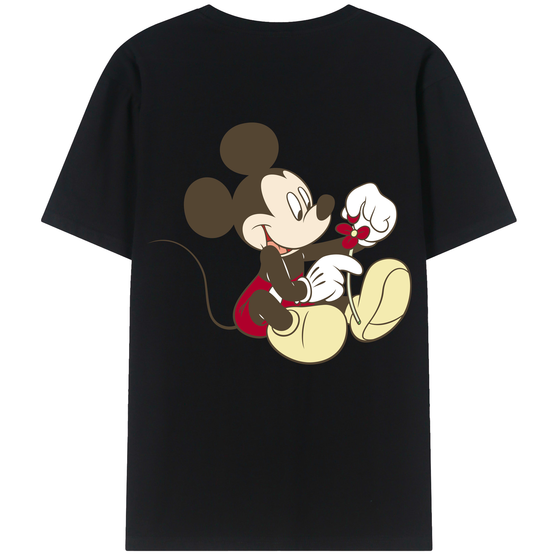 （画像用） ミッキーマウス Mickey Mouse レディース半袖Tシャツ(バックプリント)