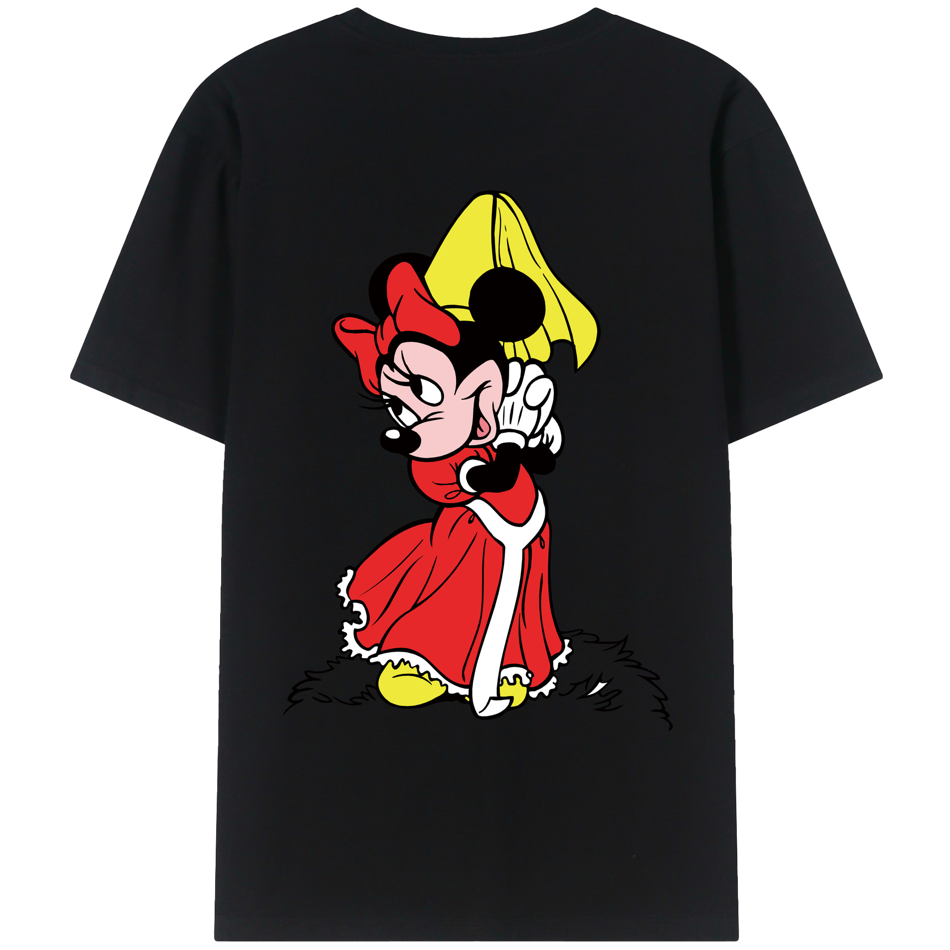 （画像用） ミッキーマウス Mickey Mouse レディース半袖Tシャツ(バックプリント)