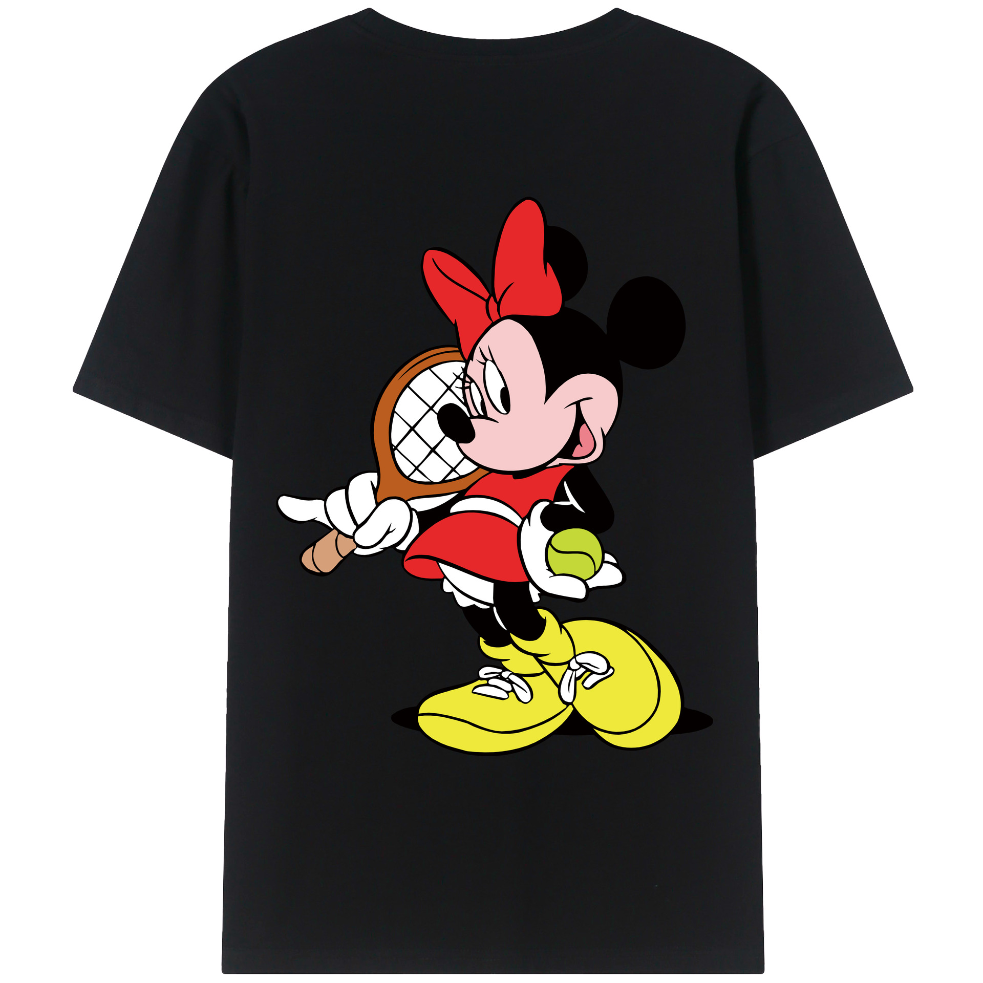（画像用） ミッキーマウス Mickey Mouse レディース半袖Tシャツ(バックプリント)