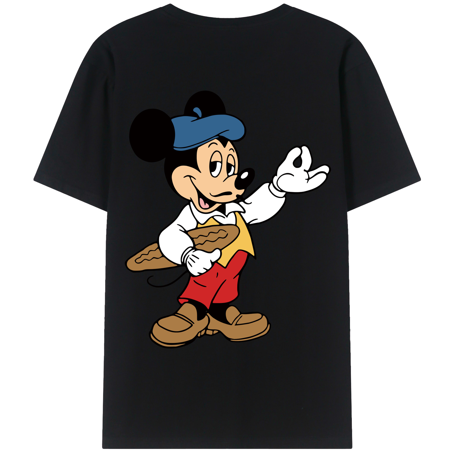 （画像用） ミッキーマウス Mickey Mouse レディース半袖Tシャツ(バックプリント)