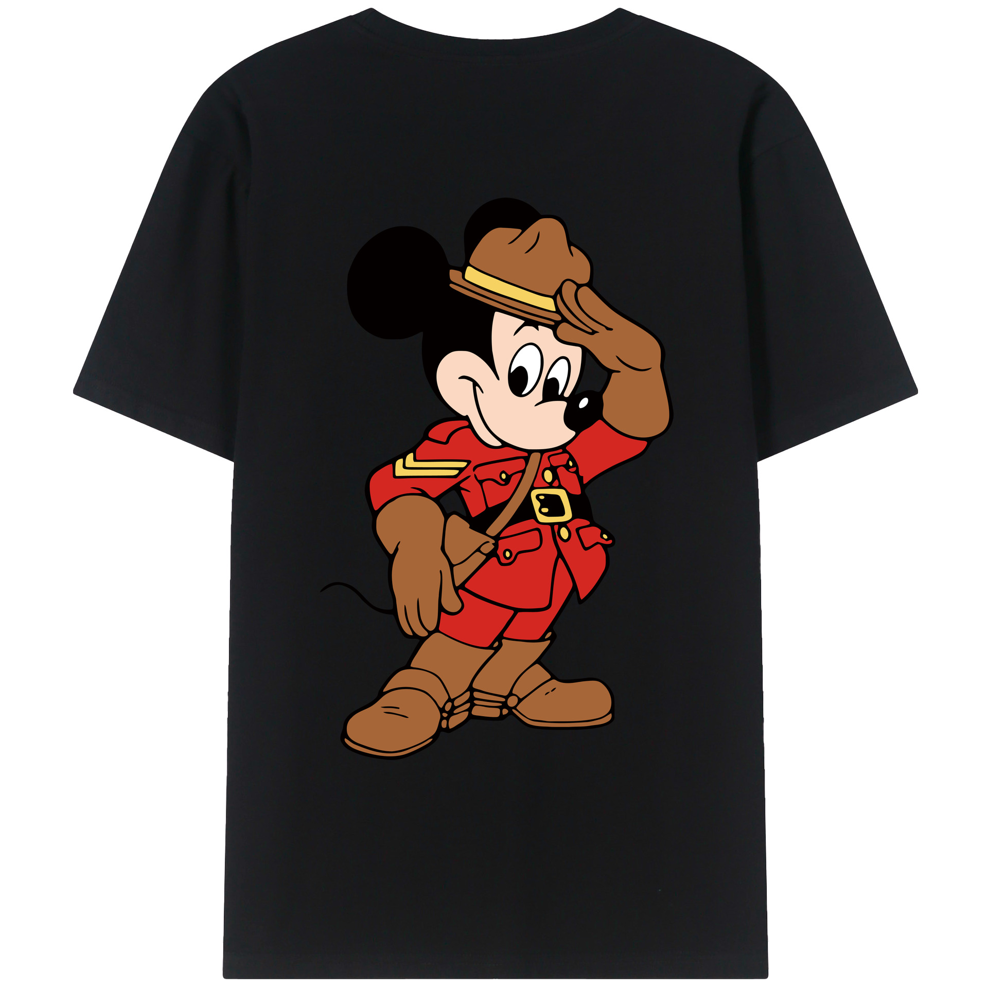 （画像用） ミッキーマウス Mickey Mouse レディース半袖Tシャツ(バックプリント)