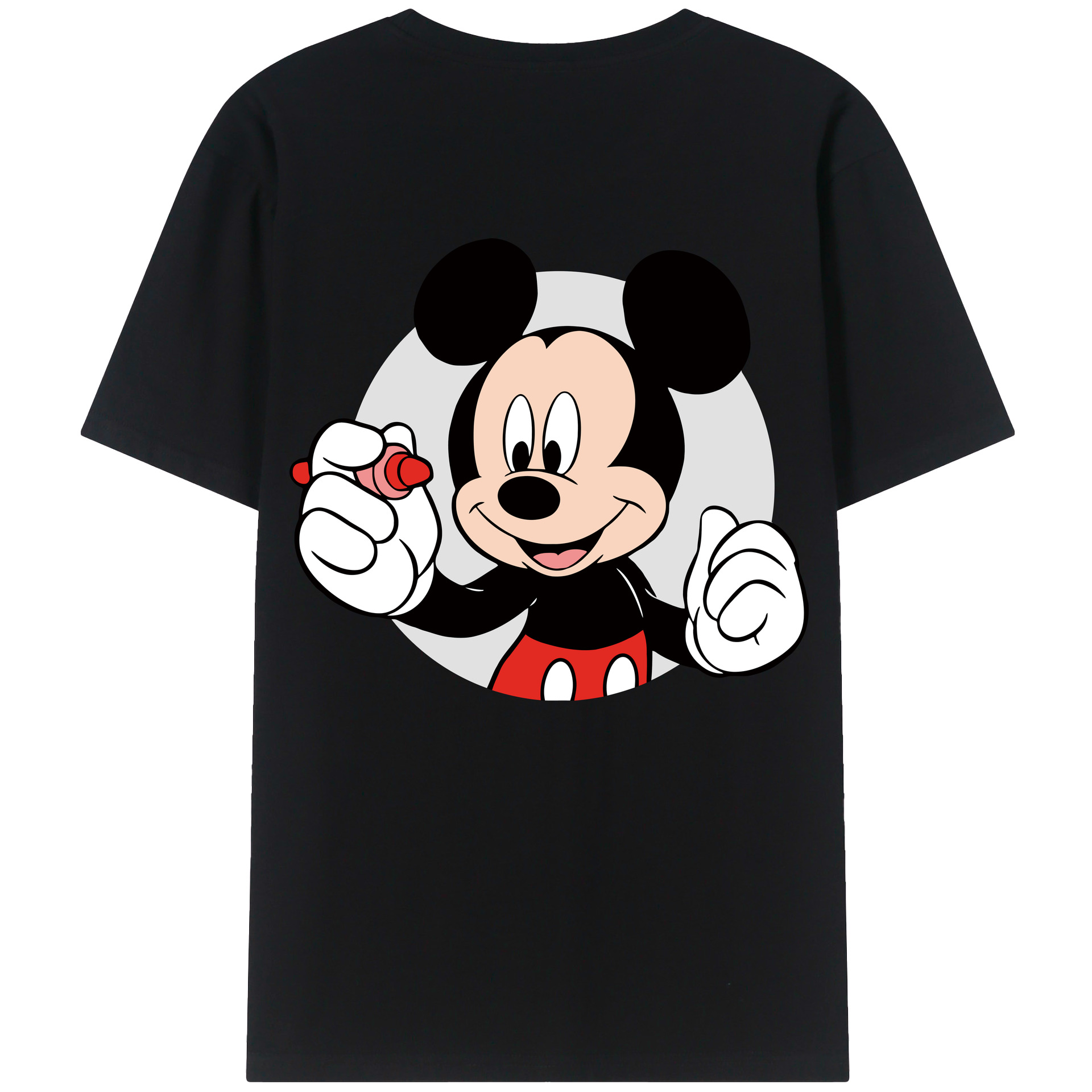 （画像用） ミッキーマウス Mickey Mouse レディース半袖Tシャツ(バックプリント)