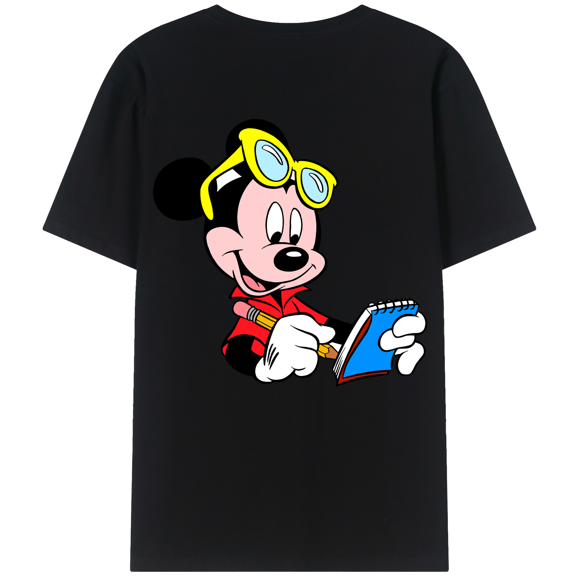 （画像用） ミッキーマウス Mickey Mouse レディース半袖Tシャツ(バックプリント)