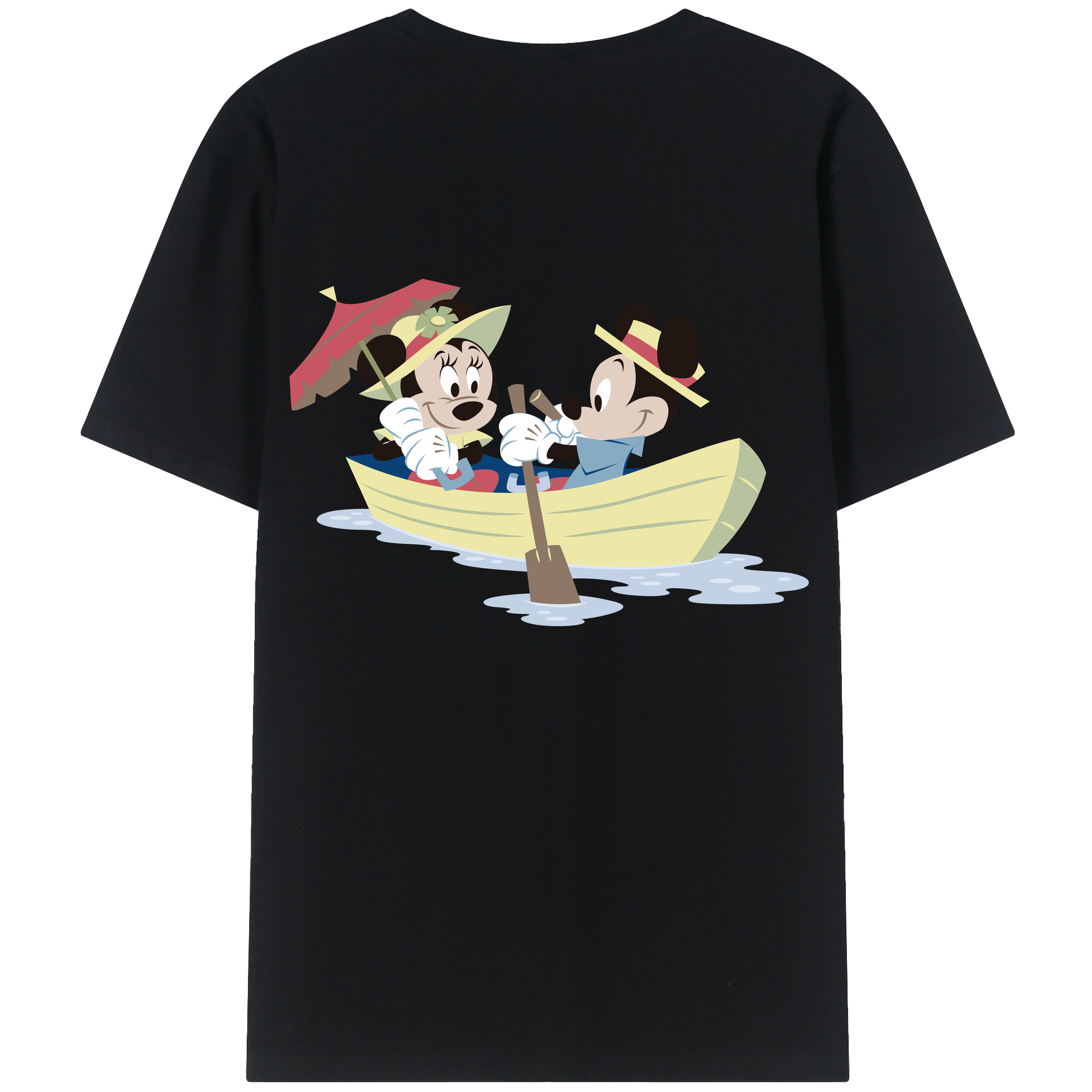 （画像用） ミッキーマウス Mickey Mouse レディース半袖Tシャツ(バックプリント)