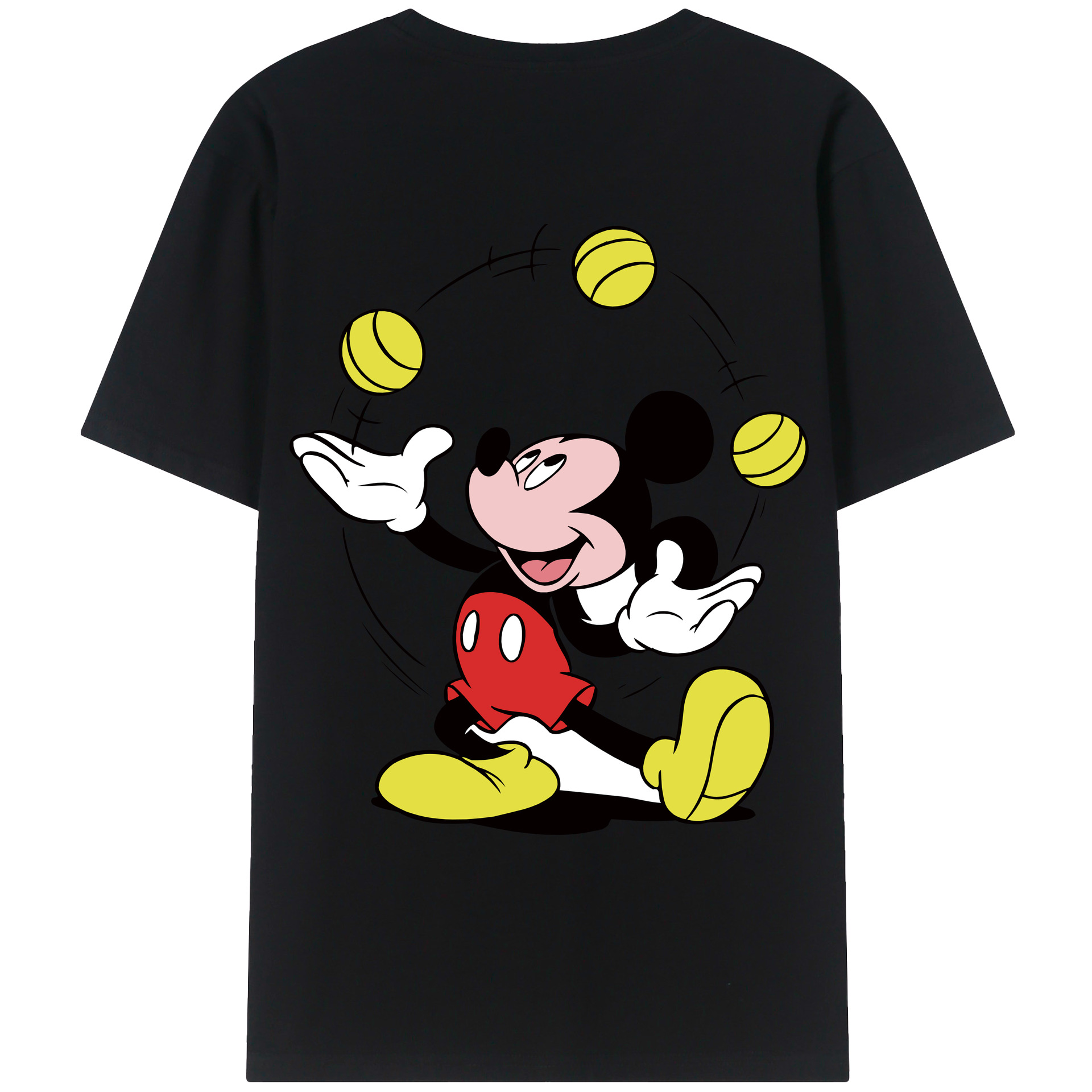 （画像用） ミッキーマウス Mickey Mouse レディース半袖Tシャツ(バックプリント)