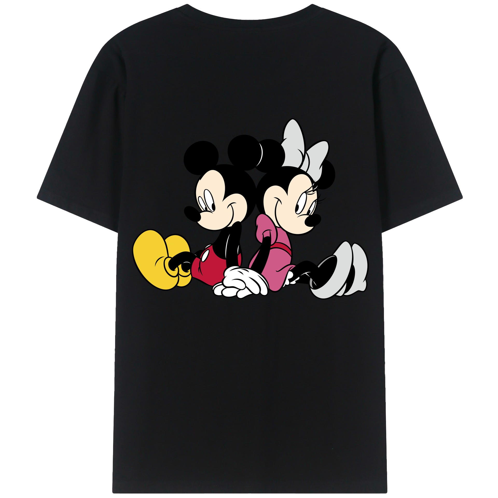 （画像用） ミッキーマウス Mickey Mouse レディース半袖Tシャツ(バックプリント)