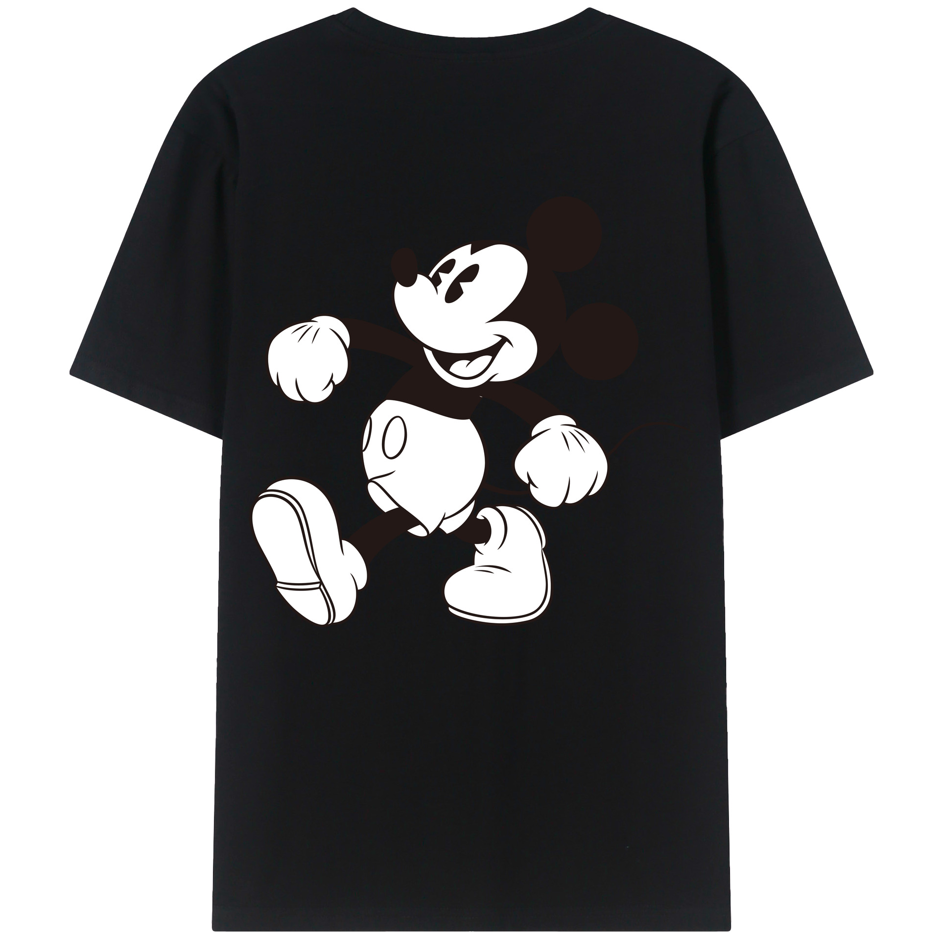 （画像用） ミッキーマウス Mickey Mouse レディース半袖Tシャツ(バックプリント)