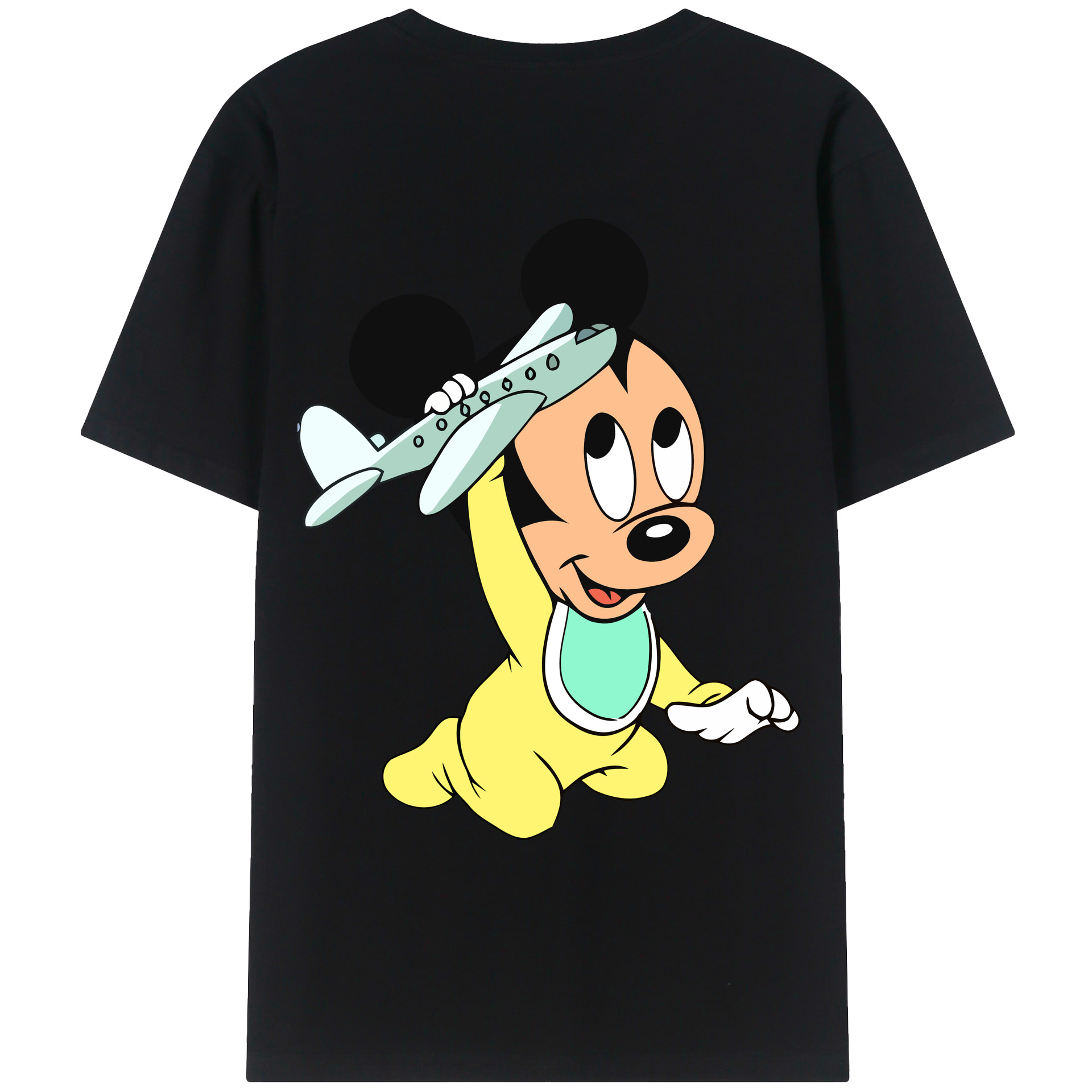 （画像用） ミッキーマウス Mickey Mouse レディース半袖Tシャツ(バックプリント)