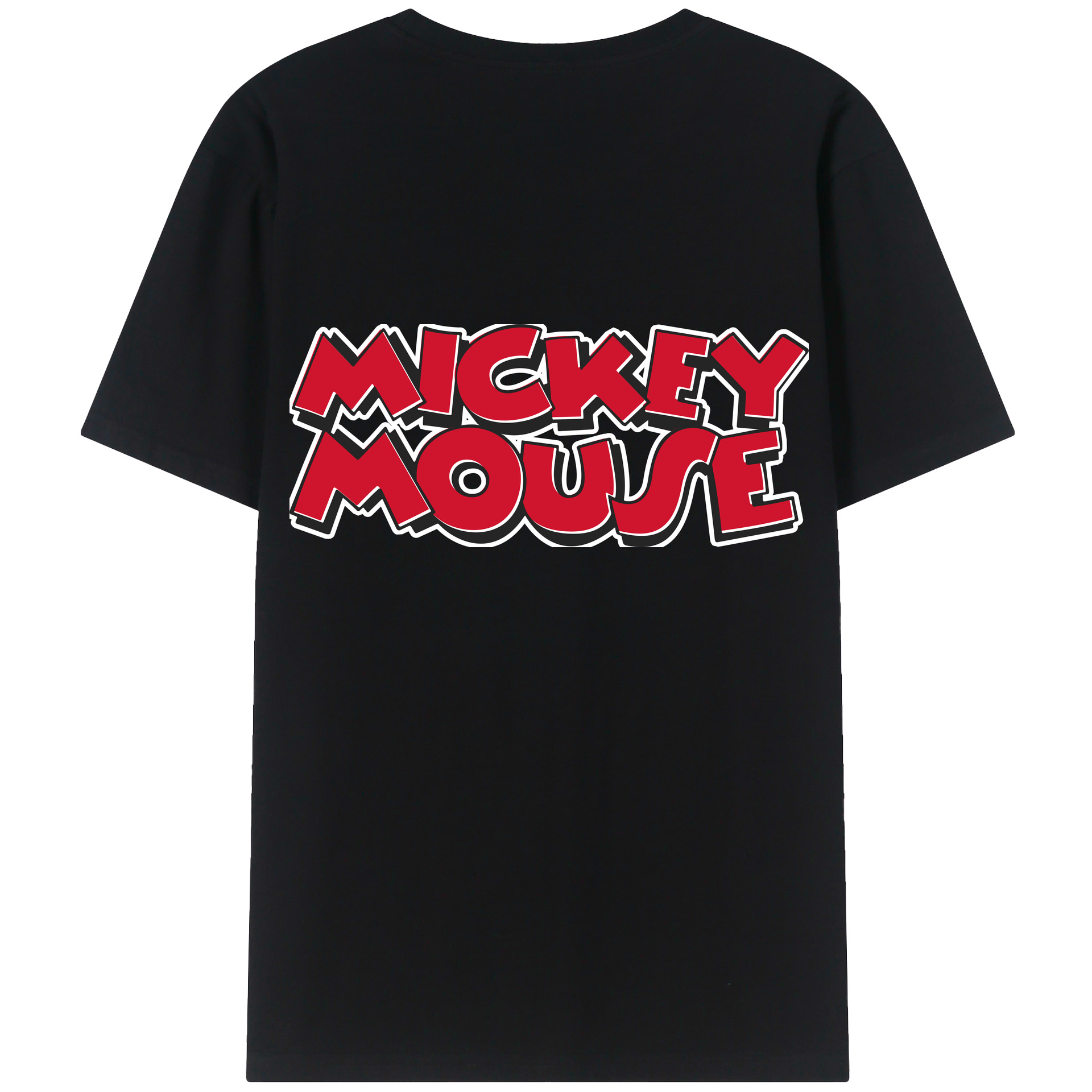 （画像用） ミッキーマウス Mickey Mouse レディース半袖Tシャツ(バックプリント)