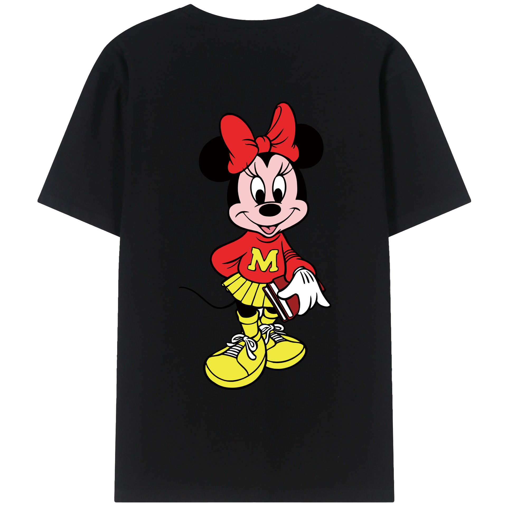 （画像用） ミッキーマウス Mickey Mouse レディース半袖Tシャツ(バックプリント)