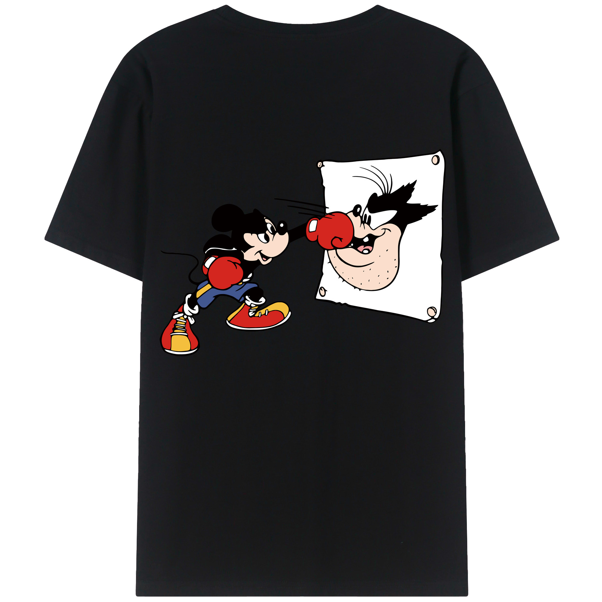 （画像用） ミッキーマウス Mickey Mouse レディース半袖Tシャツ(バックプリント)