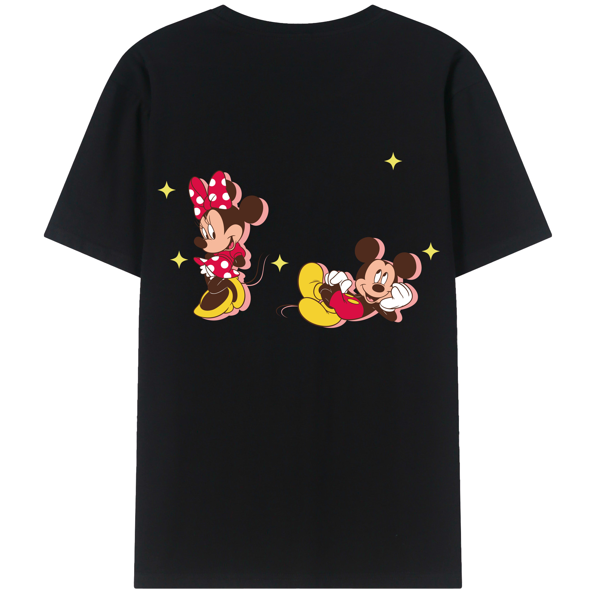 （画像用） ミッキーマウス Mickey Mouse レディース半袖Tシャツ(バックプリント)