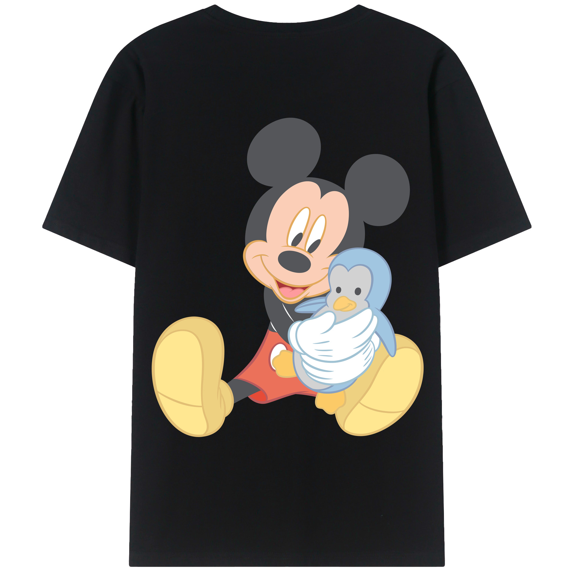 （画像用） ミッキーマウス Mickey Mouse レディース半袖Tシャツ(バックプリント)