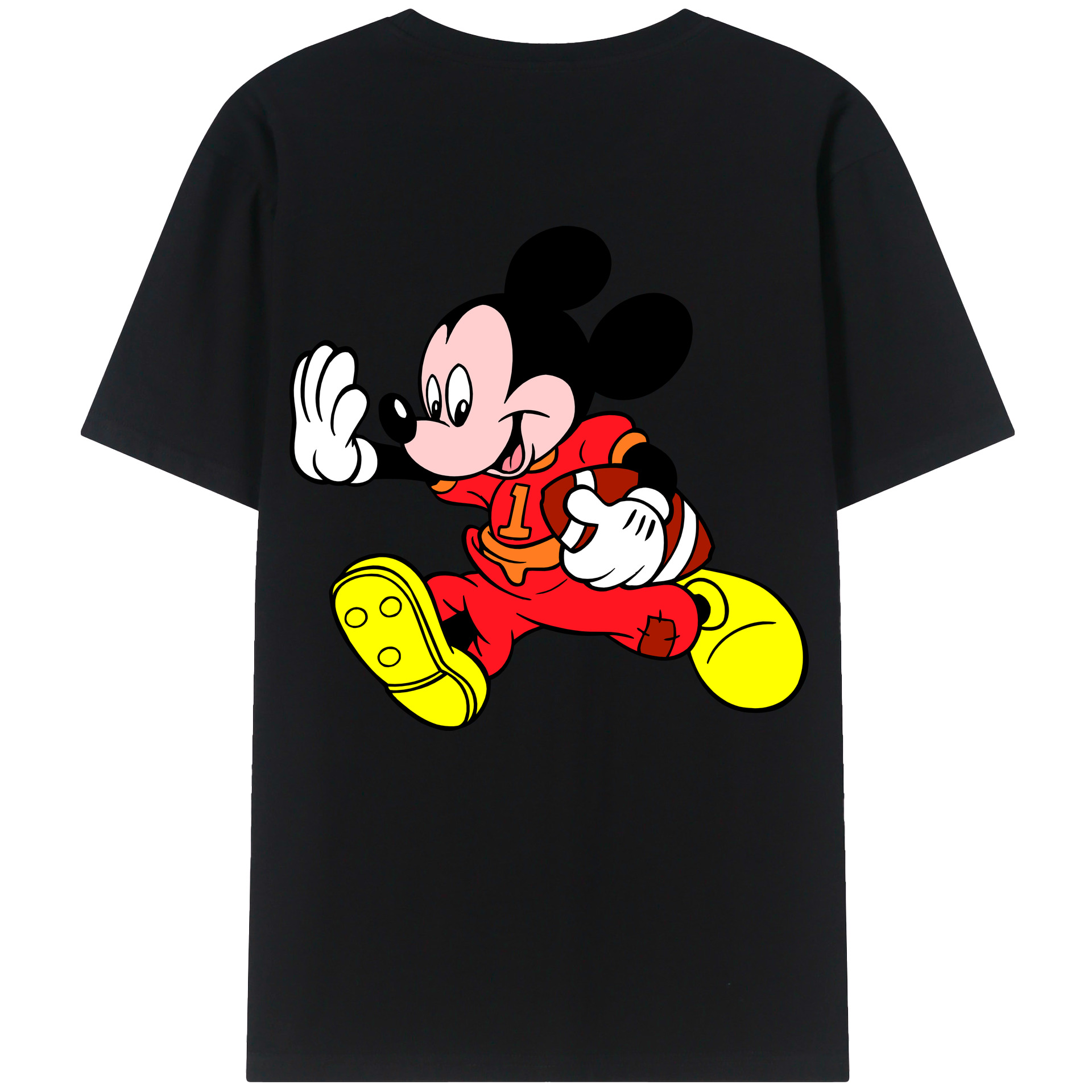 （画像用） ミッキーマウス Mickey Mouse レディース半袖Tシャツ(バックプリント)
