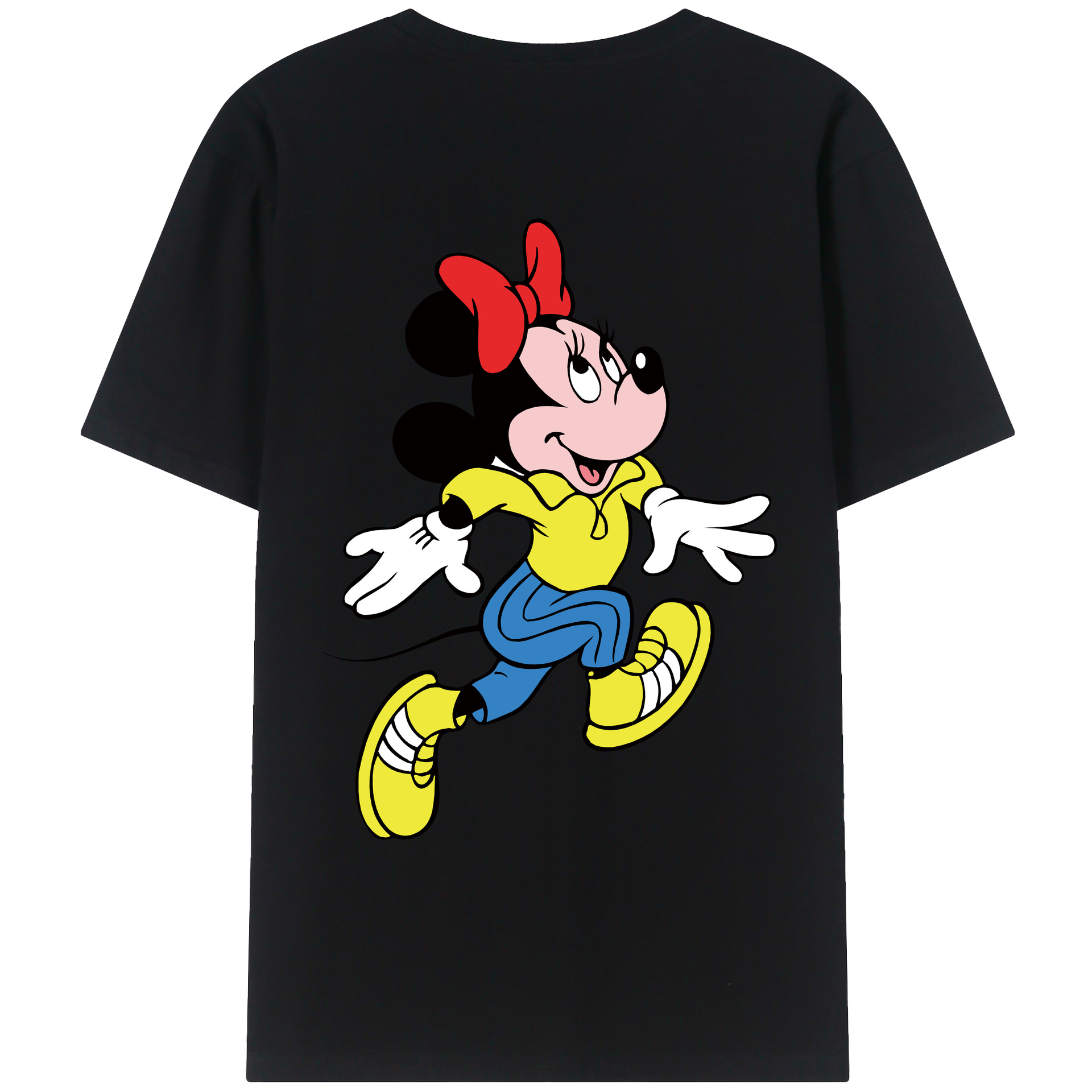 （画像用） ミッキーマウス Mickey Mouse レディース半袖Tシャツ(バックプリント)
