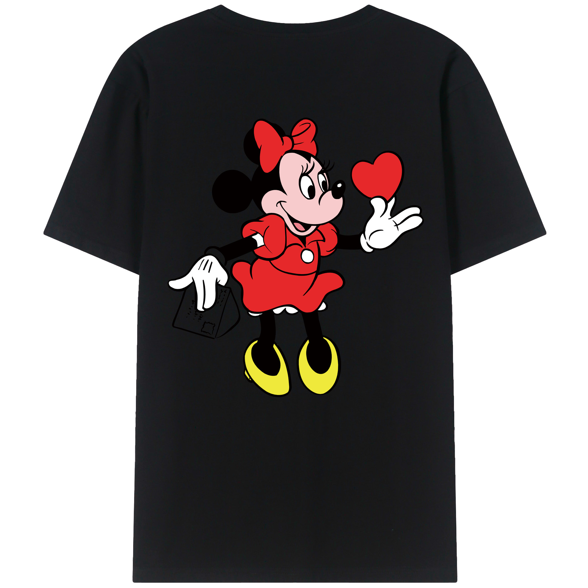 （画像用） ミッキーマウス Mickey Mouse レディース半袖Tシャツ(バックプリント)