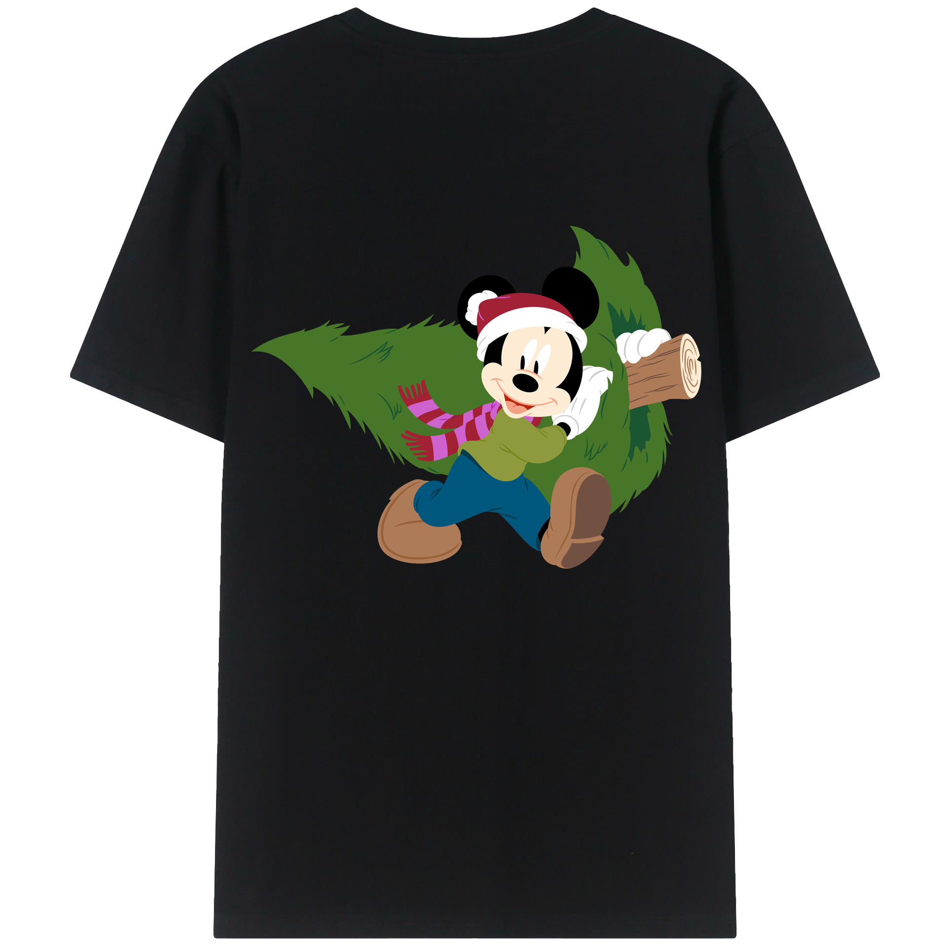 （画像用） ミッキーマウス Mickey Mouse レディース半袖Tシャツ(バックプリント)