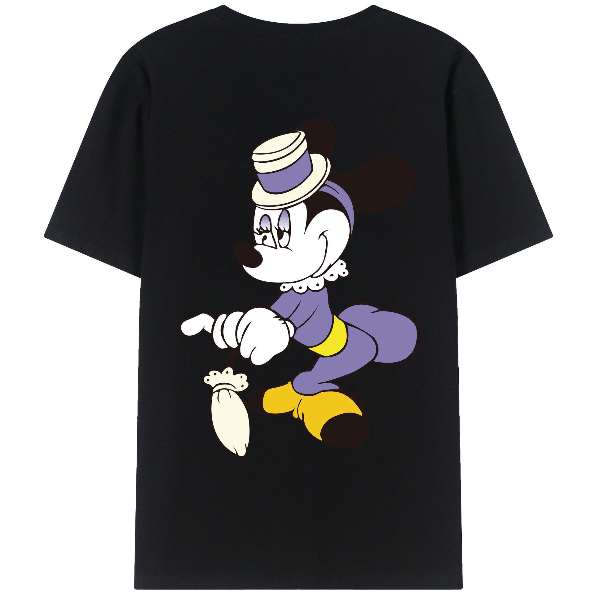（画像用） ミッキーマウス Mickey Mouse レディース半袖Tシャツ(バックプリント)