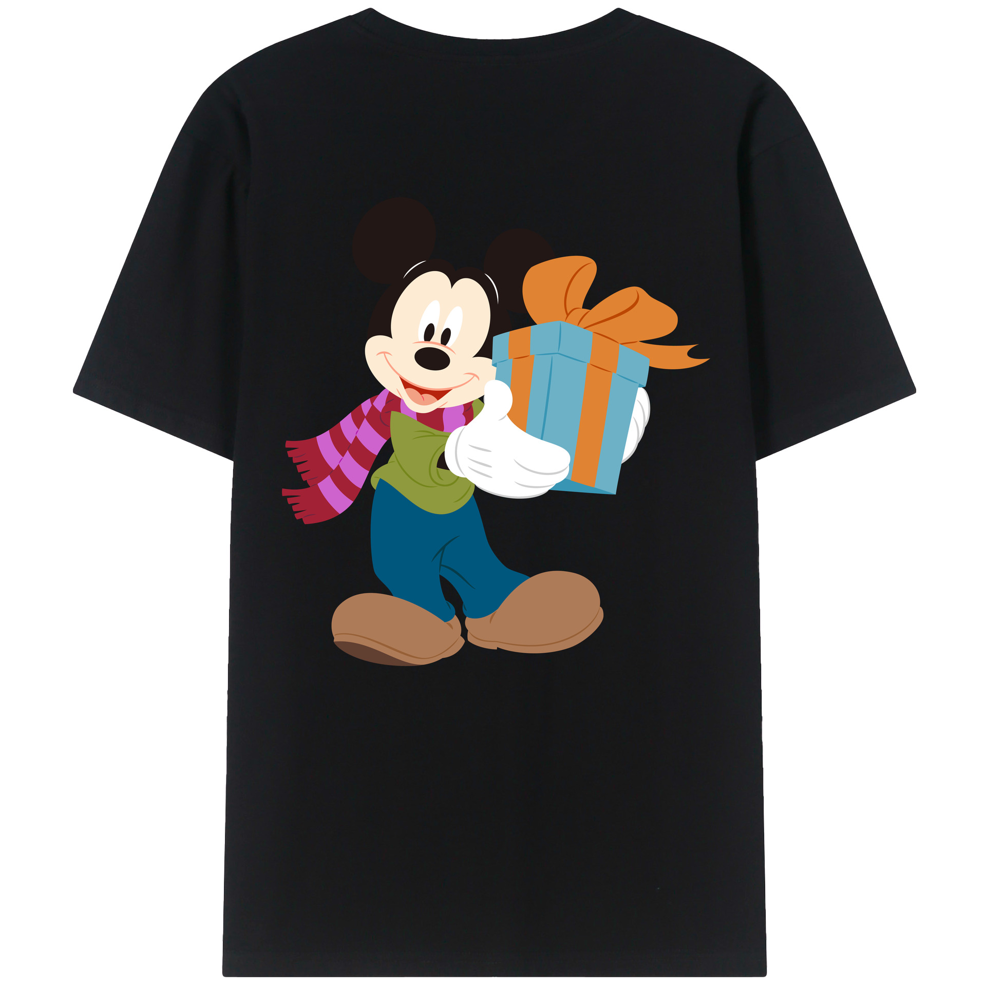 （画像用） ミッキーマウス Mickey Mouse レディース半袖Tシャツ(バックプリント)