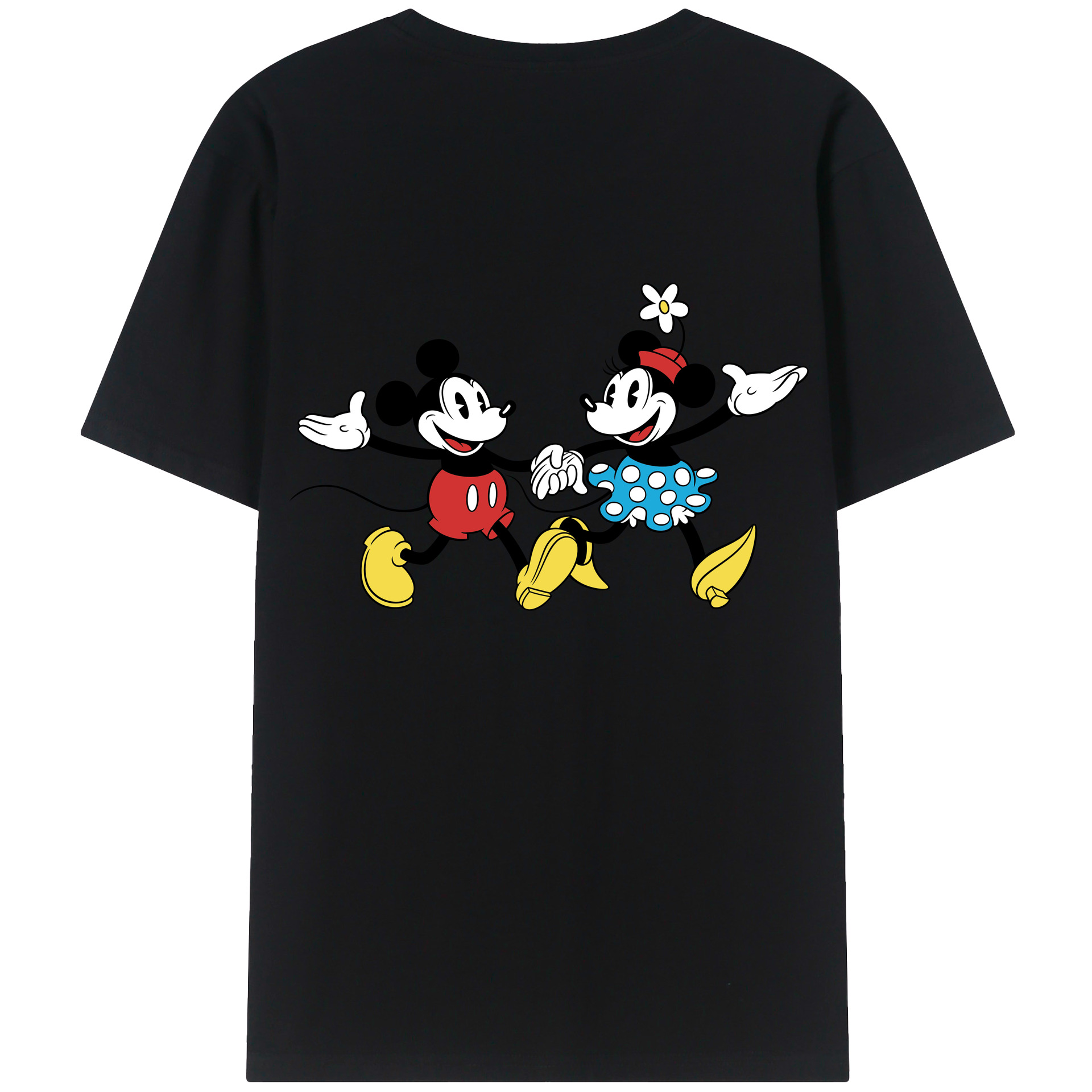 （画像用） ミッキーマウス Mickey Mouse レディース半袖Tシャツ(バックプリント)
