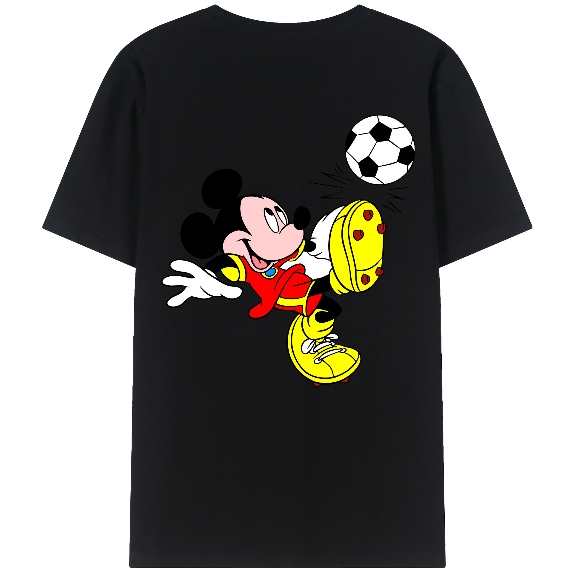 （画像用） ミッキーマウス Mickey Mouse レディース半袖Tシャツ(バックプリント)