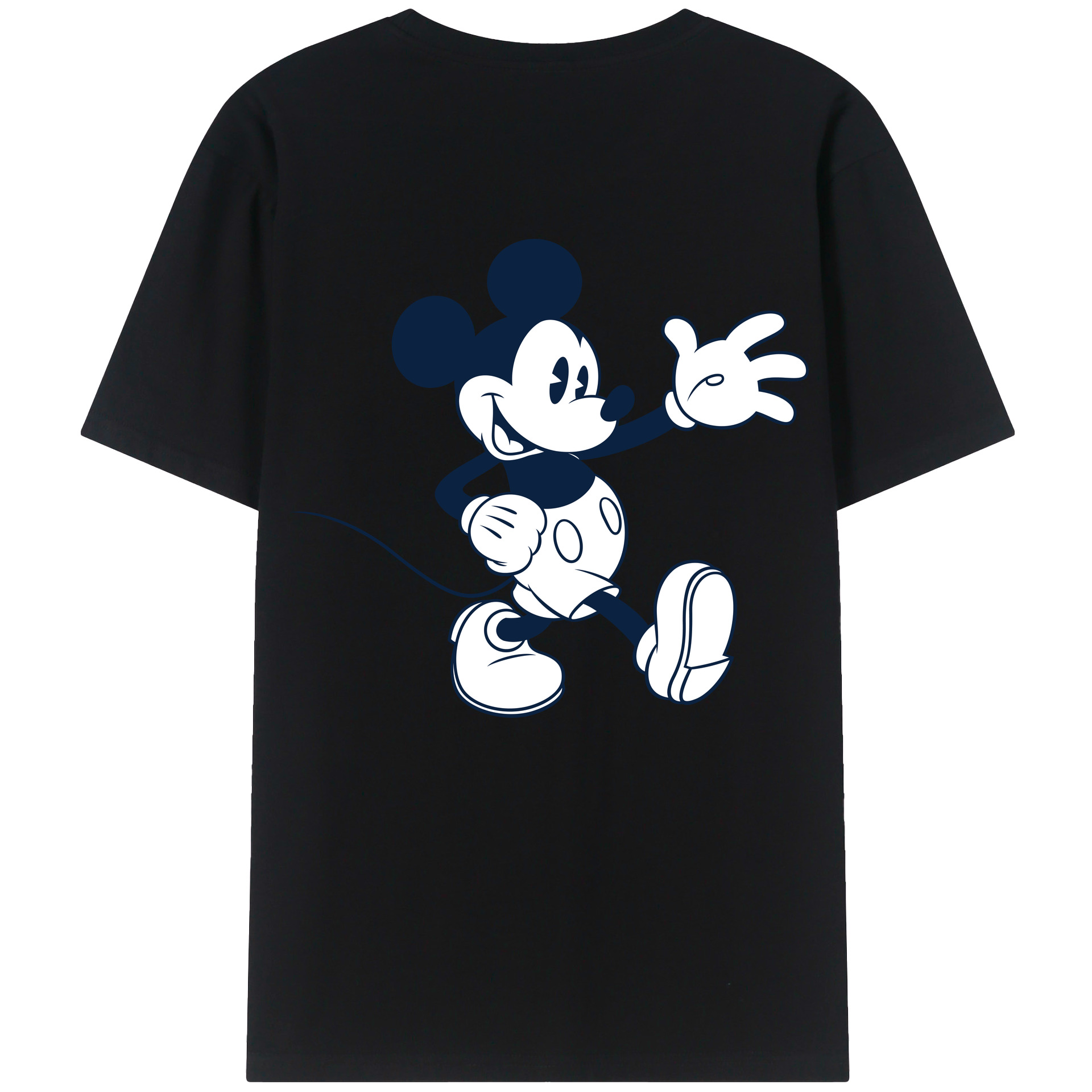 （画像用） ミッキーマウス Mickey Mouse レディース半袖Tシャツ(バックプリント)