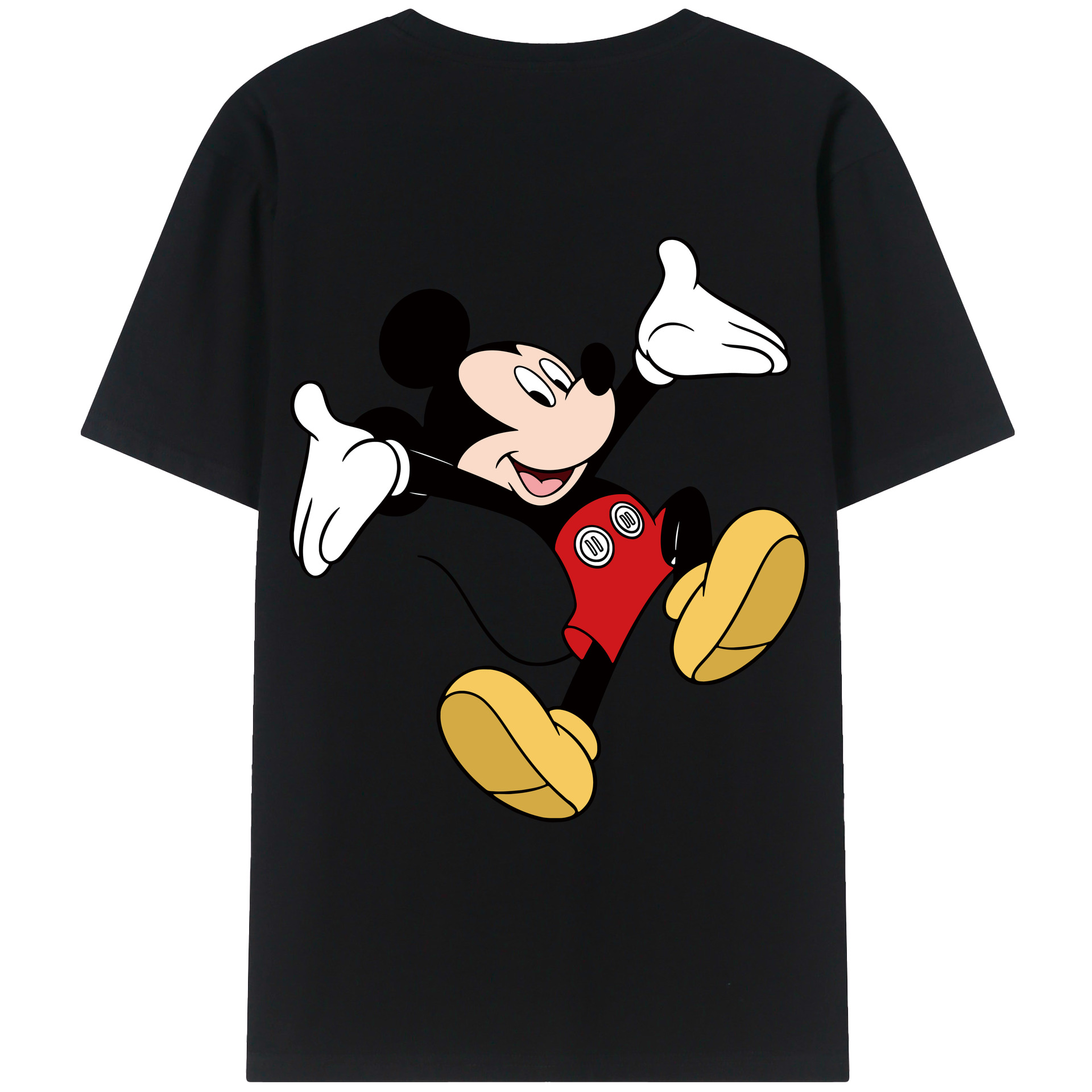 （画像用） ミッキーマウス Mickey Mouse レディース半袖Tシャツ(バックプリント)