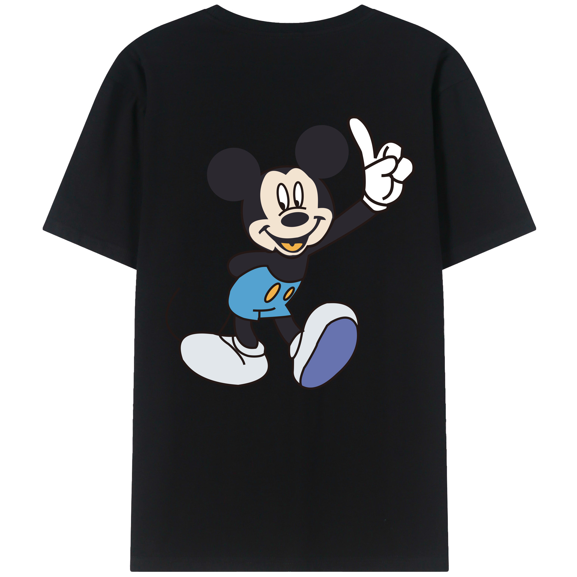 （画像用） ミッキーマウス Mickey Mouse レディース半袖Tシャツ(バックプリント)