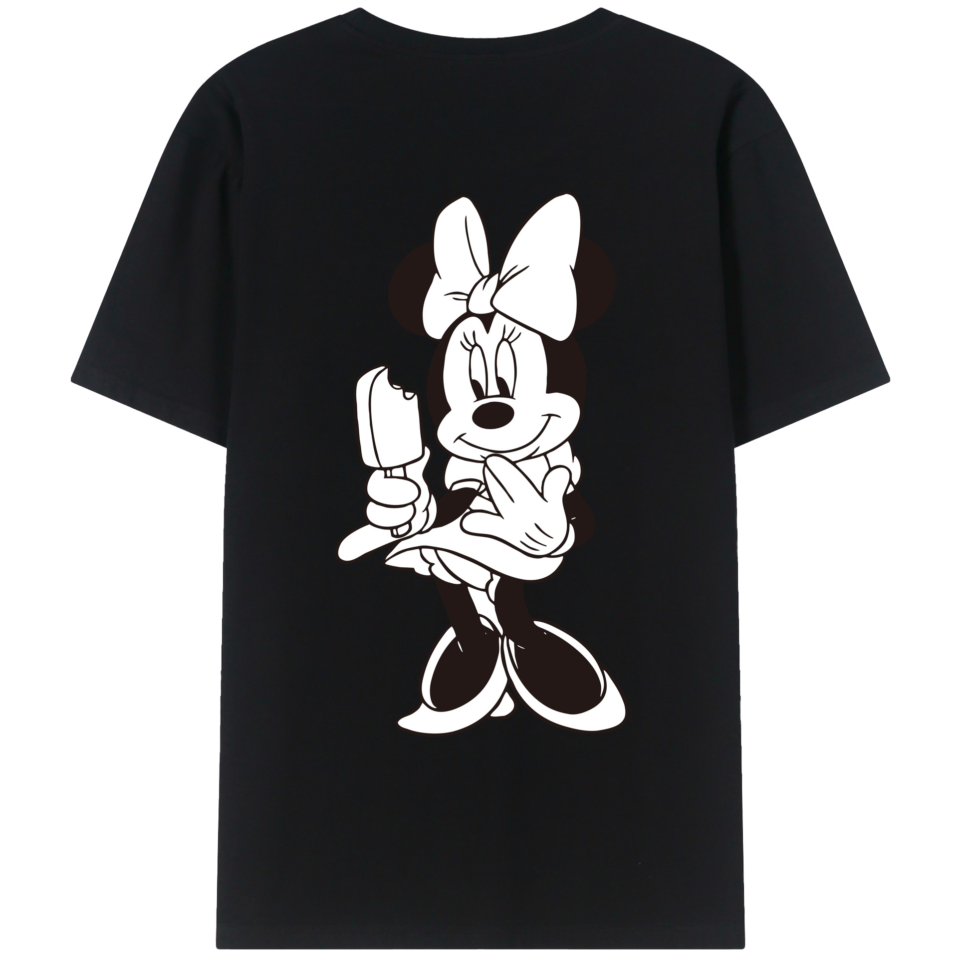 （画像用） ミッキーマウス Mickey Mouse レディース半袖Tシャツ(バックプリント)