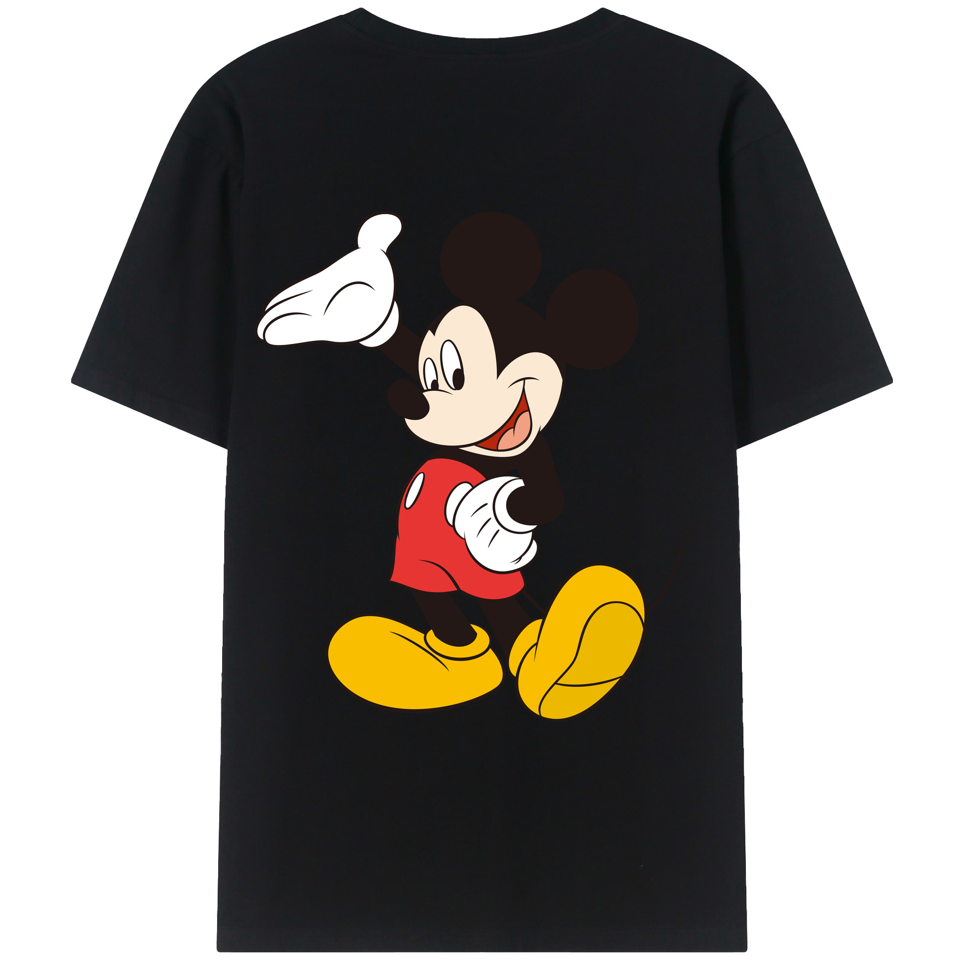 （画像用） ミッキーマウス Mickey Mouse レディース半袖Tシャツ(バックプリント)