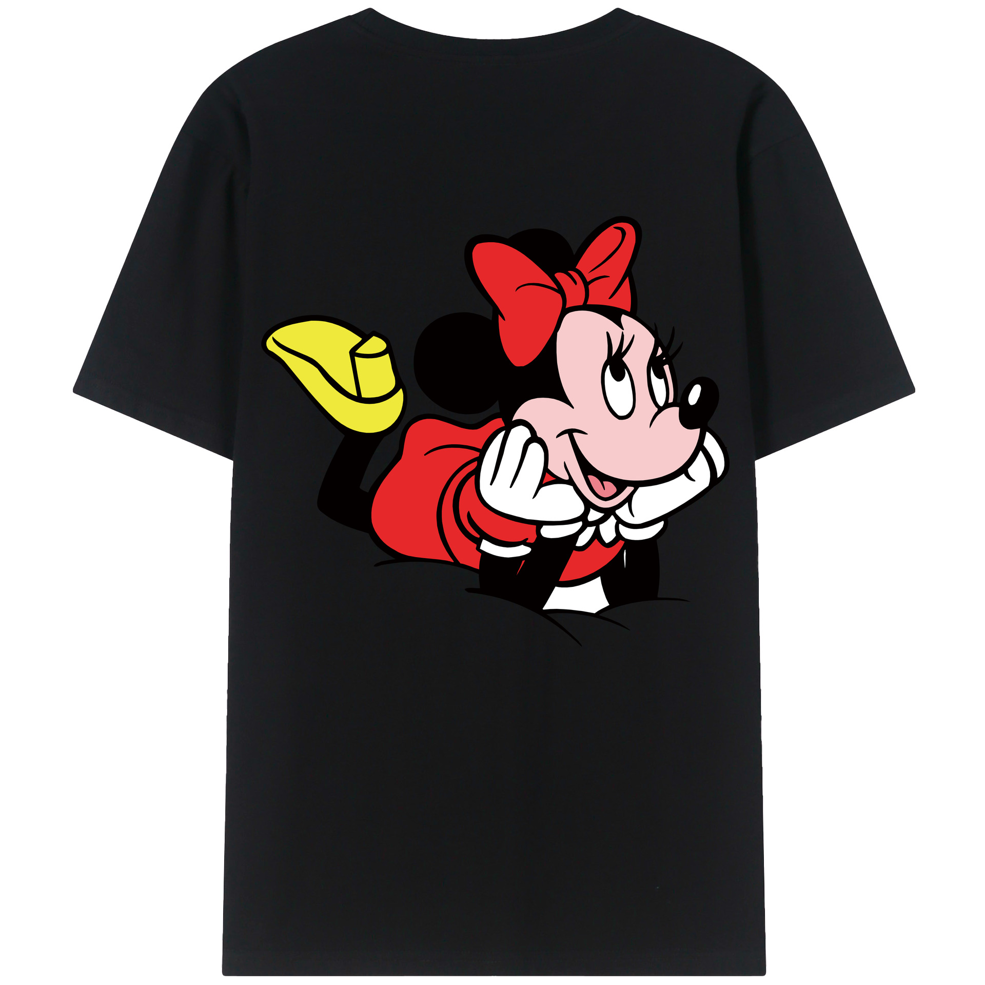 （画像用） ミッキーマウス Mickey Mouse レディース半袖Tシャツ(バックプリント)