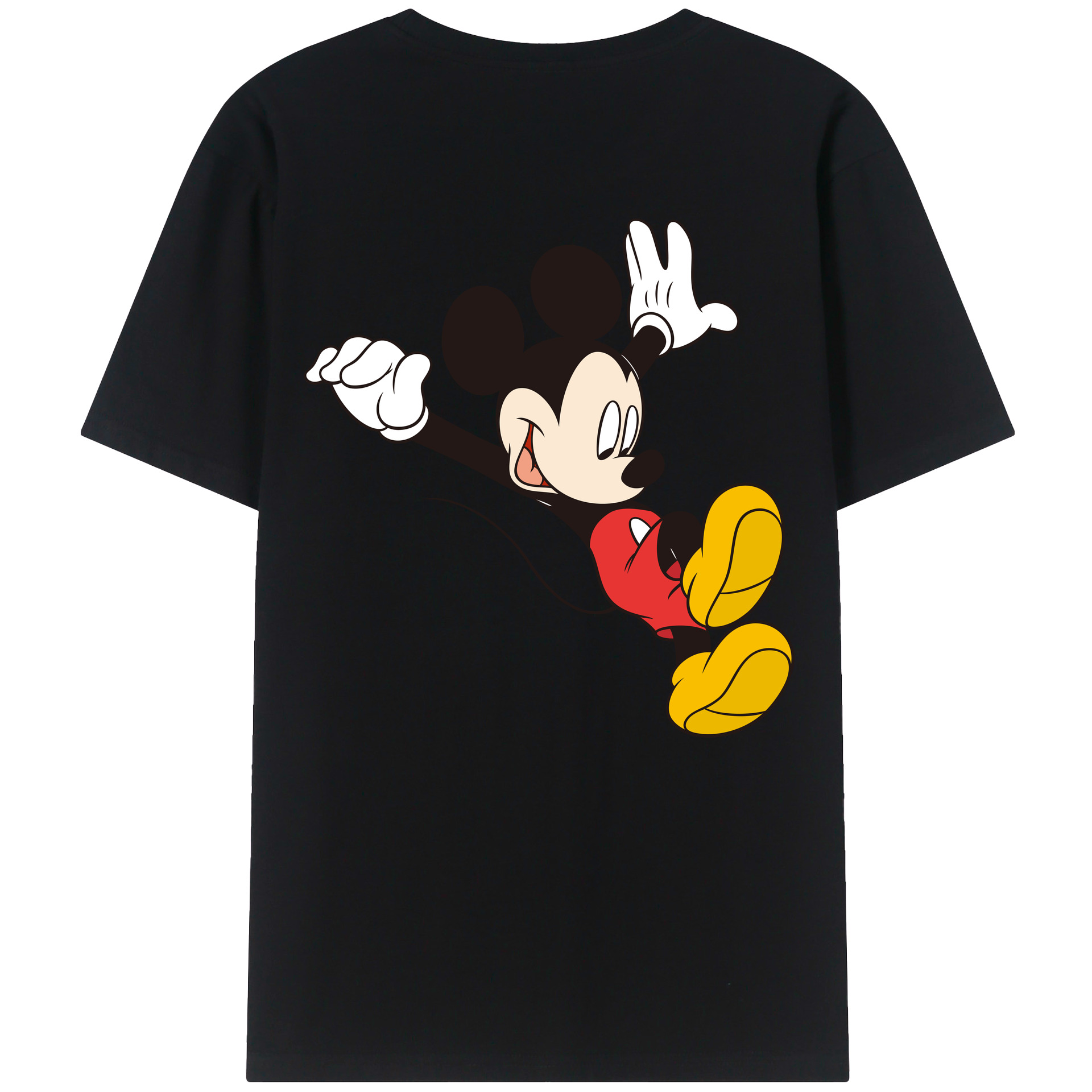 （画像用） ミッキーマウス Mickey Mouse レディース半袖Tシャツ(バックプリント)