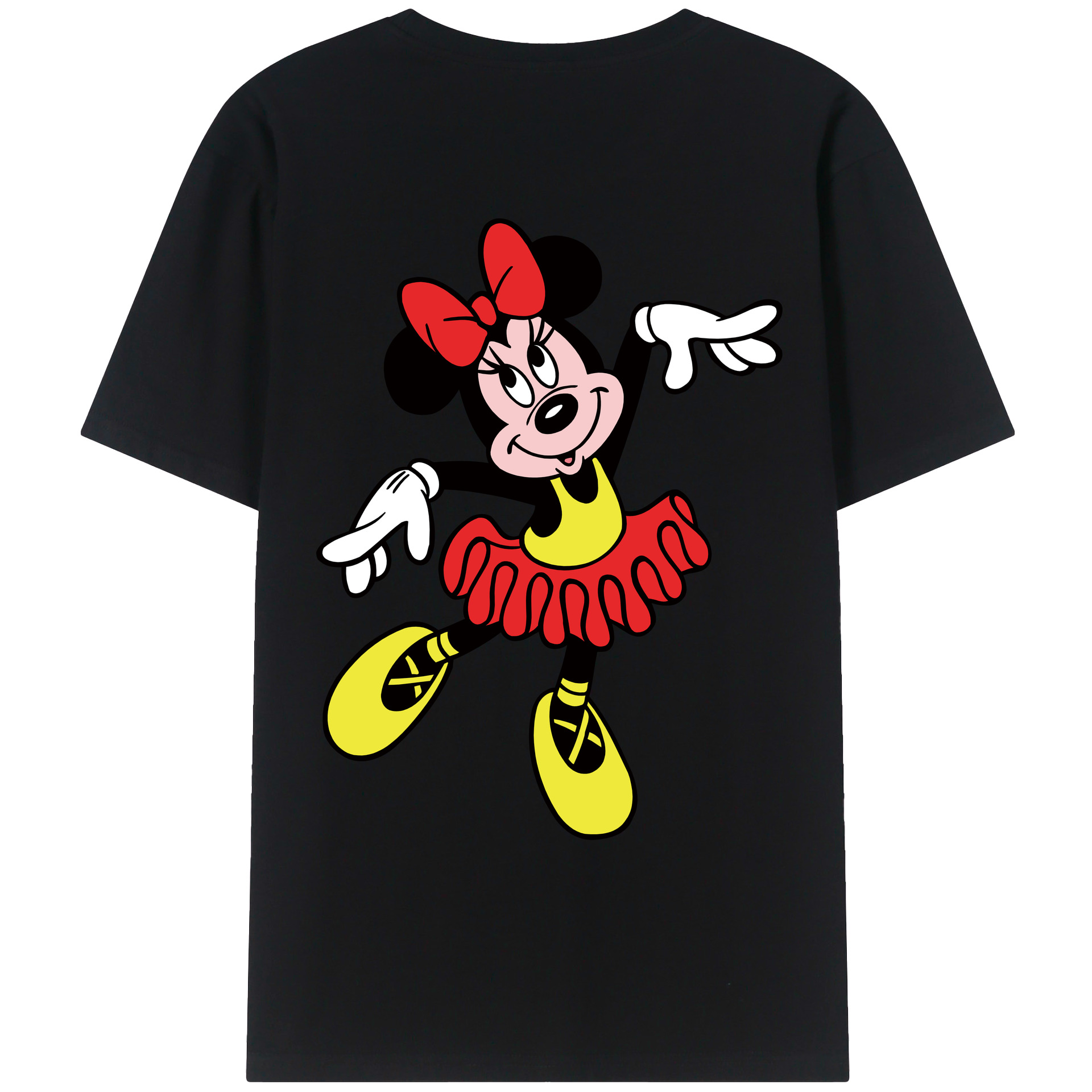 （画像用） ミッキーマウス Mickey Mouse レディース半袖Tシャツ(バックプリント)