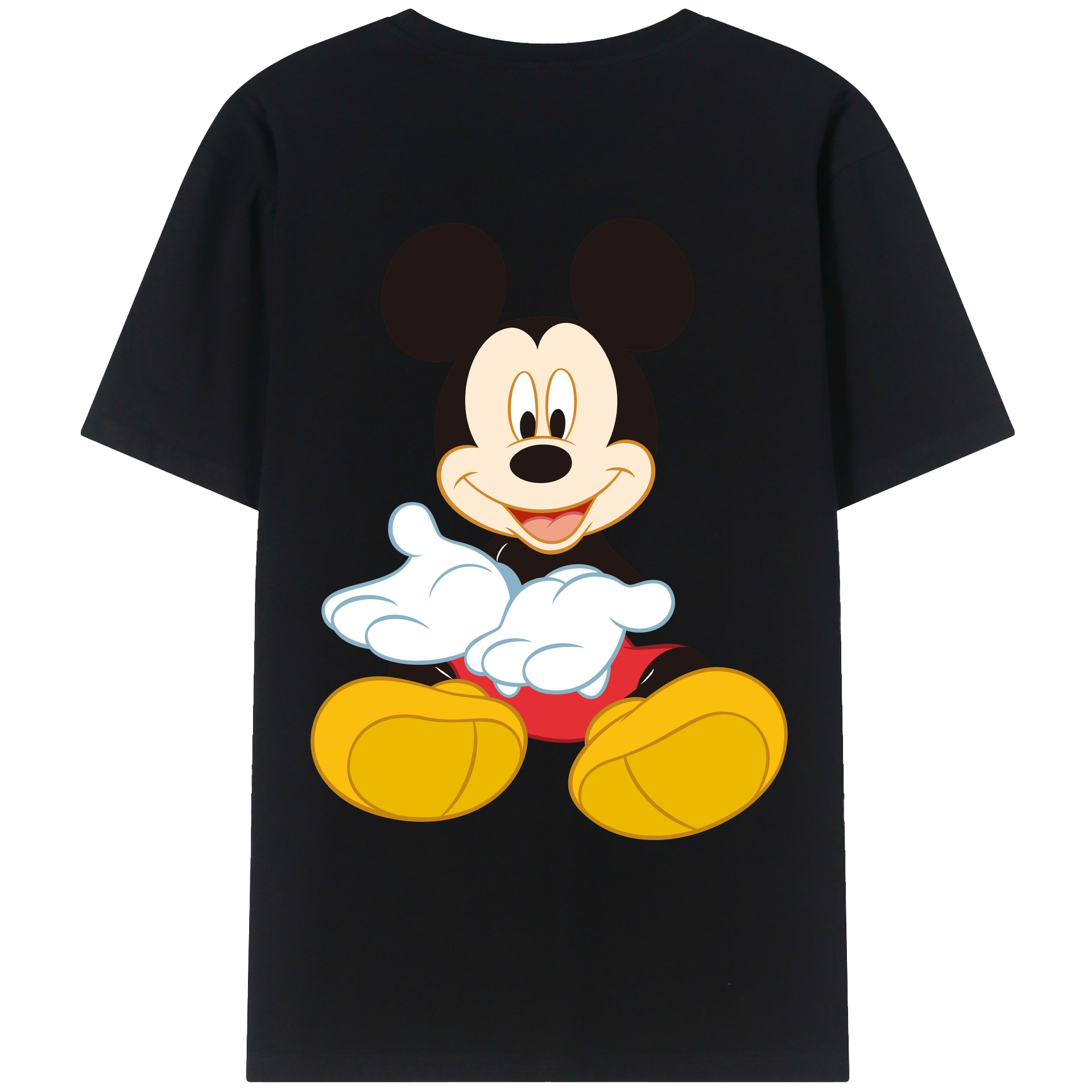 （画像用） ミッキーマウス Mickey Mouse レディース半袖Tシャツ(バックプリント)