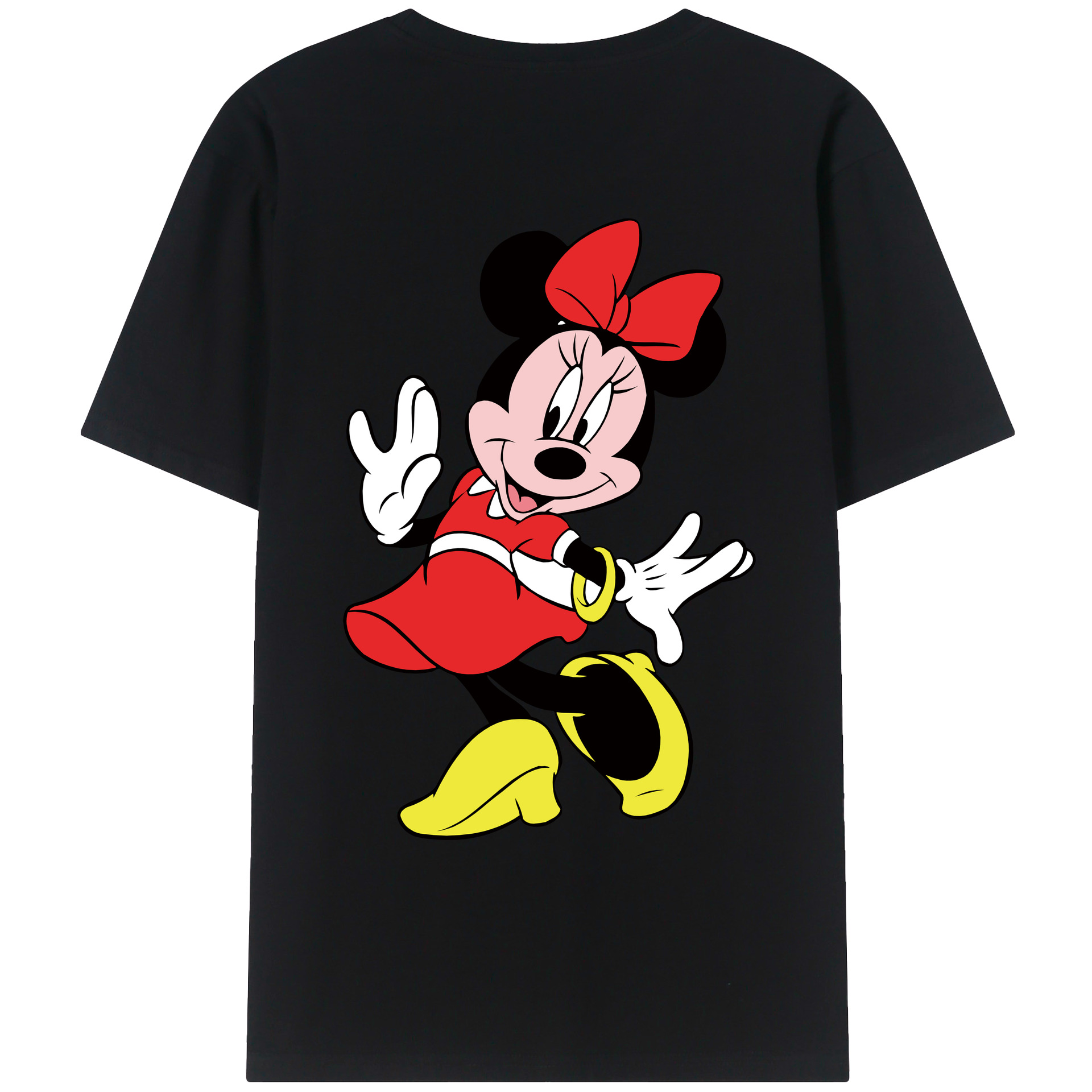 （画像用） ミッキーマウス Mickey Mouse レディース半袖Tシャツ(バックプリント)