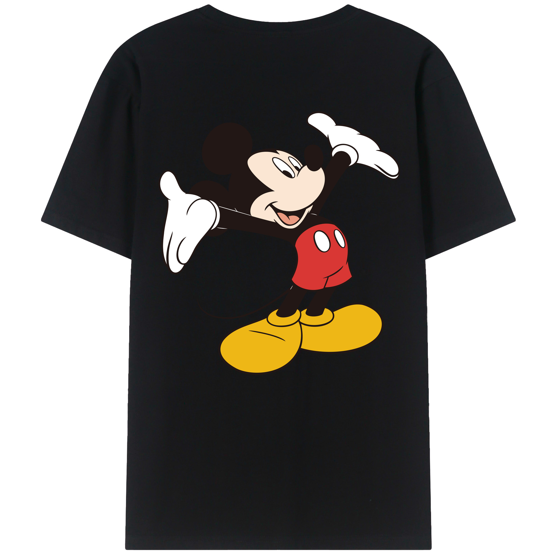 （画像用） ミッキーマウス Mickey Mouse レディース半袖Tシャツ(バックプリント)
