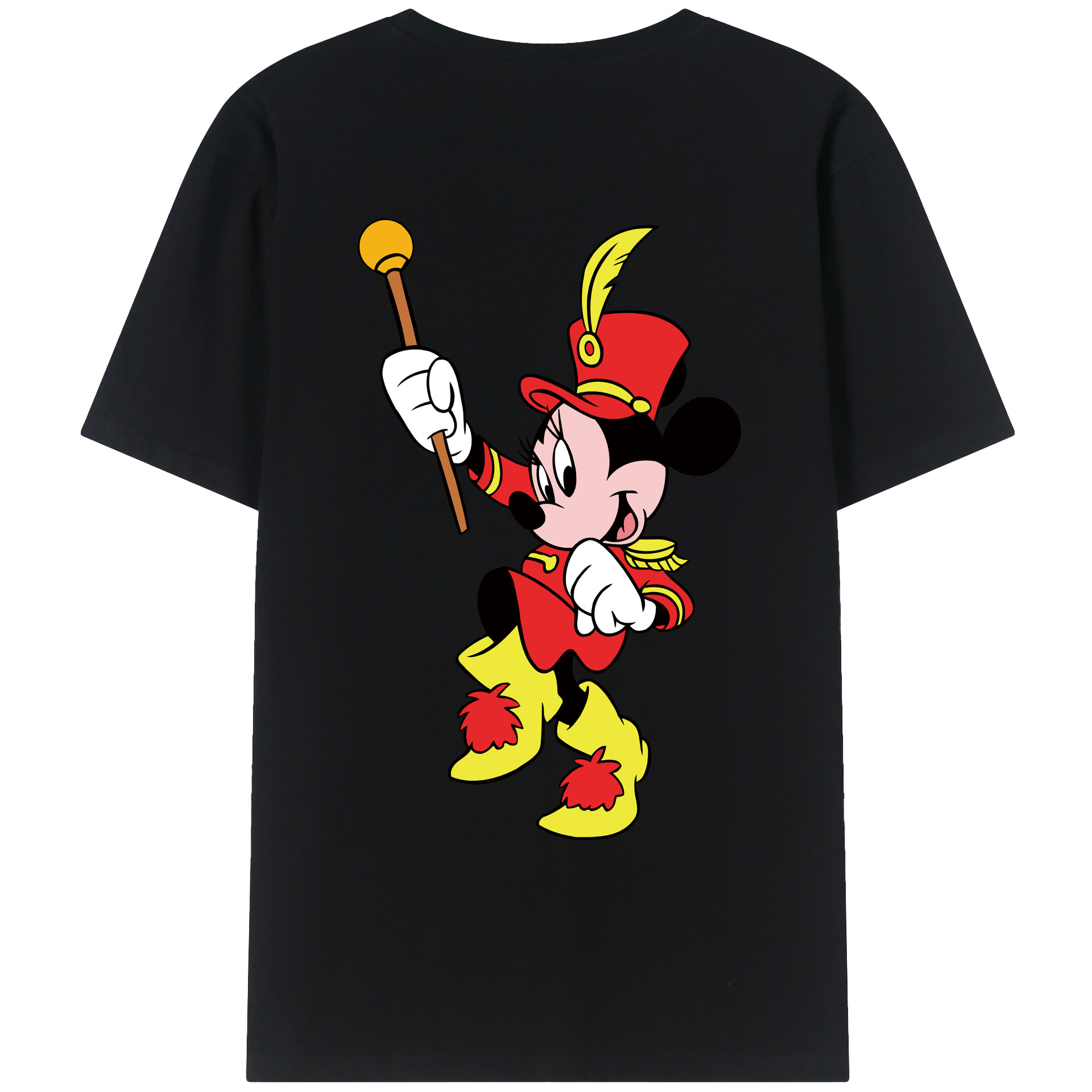 （画像用） ミッキーマウス Mickey Mouse レディース半袖Tシャツ(バックプリント)