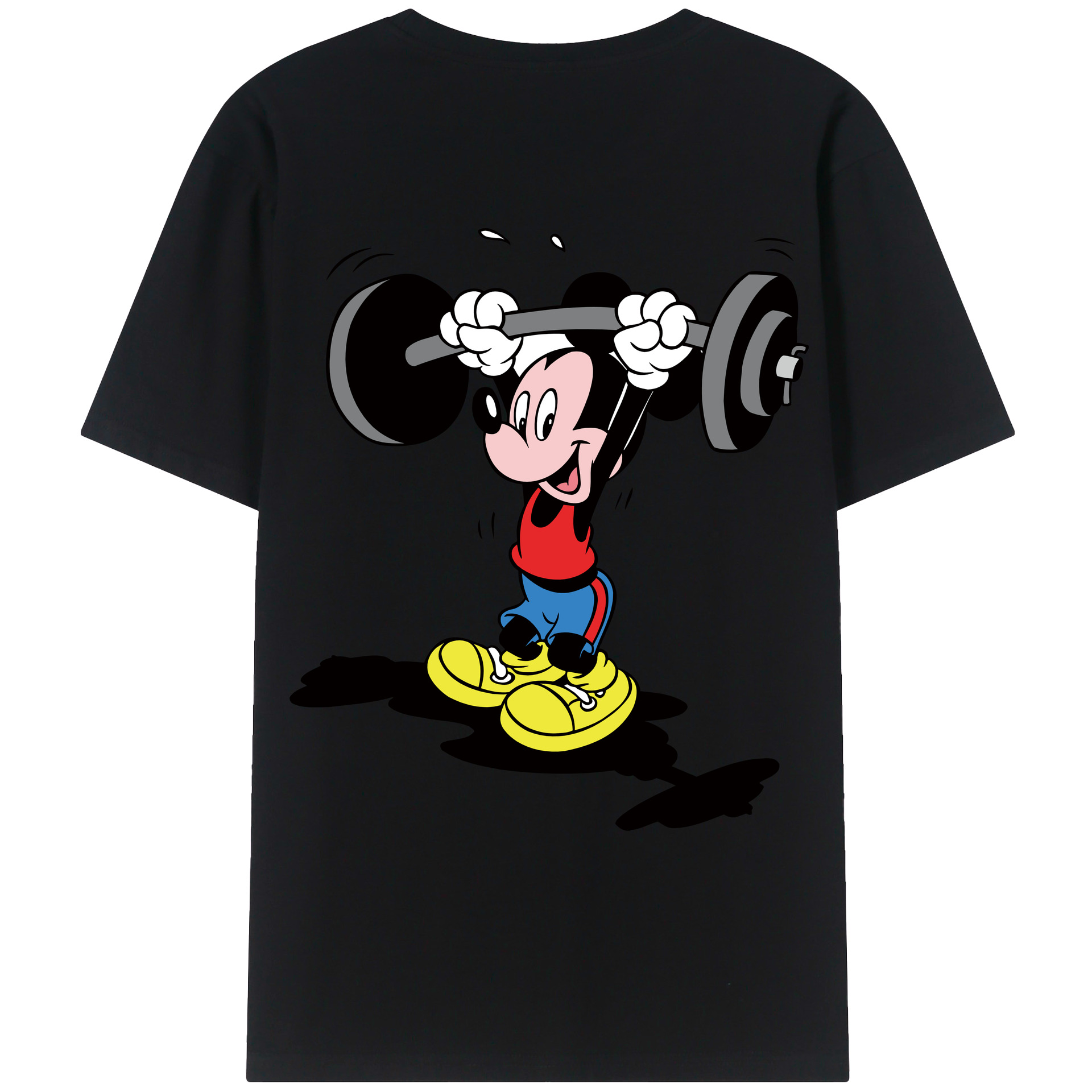 （画像用） ミッキーマウス Mickey Mouse レディース半袖Tシャツ(バックプリント)