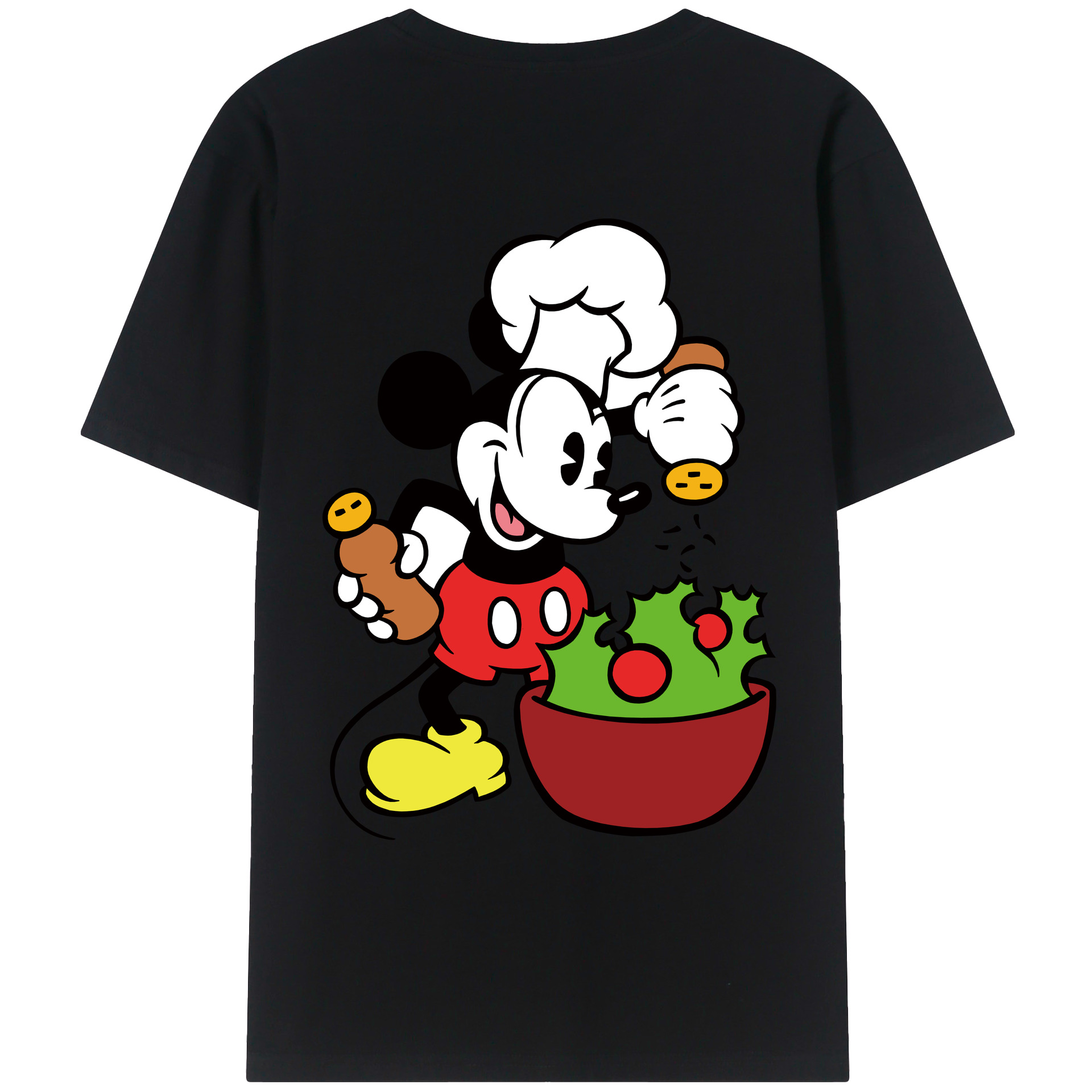 （画像用） ミッキーマウス Mickey Mouse レディース半袖Tシャツ(バックプリント)
