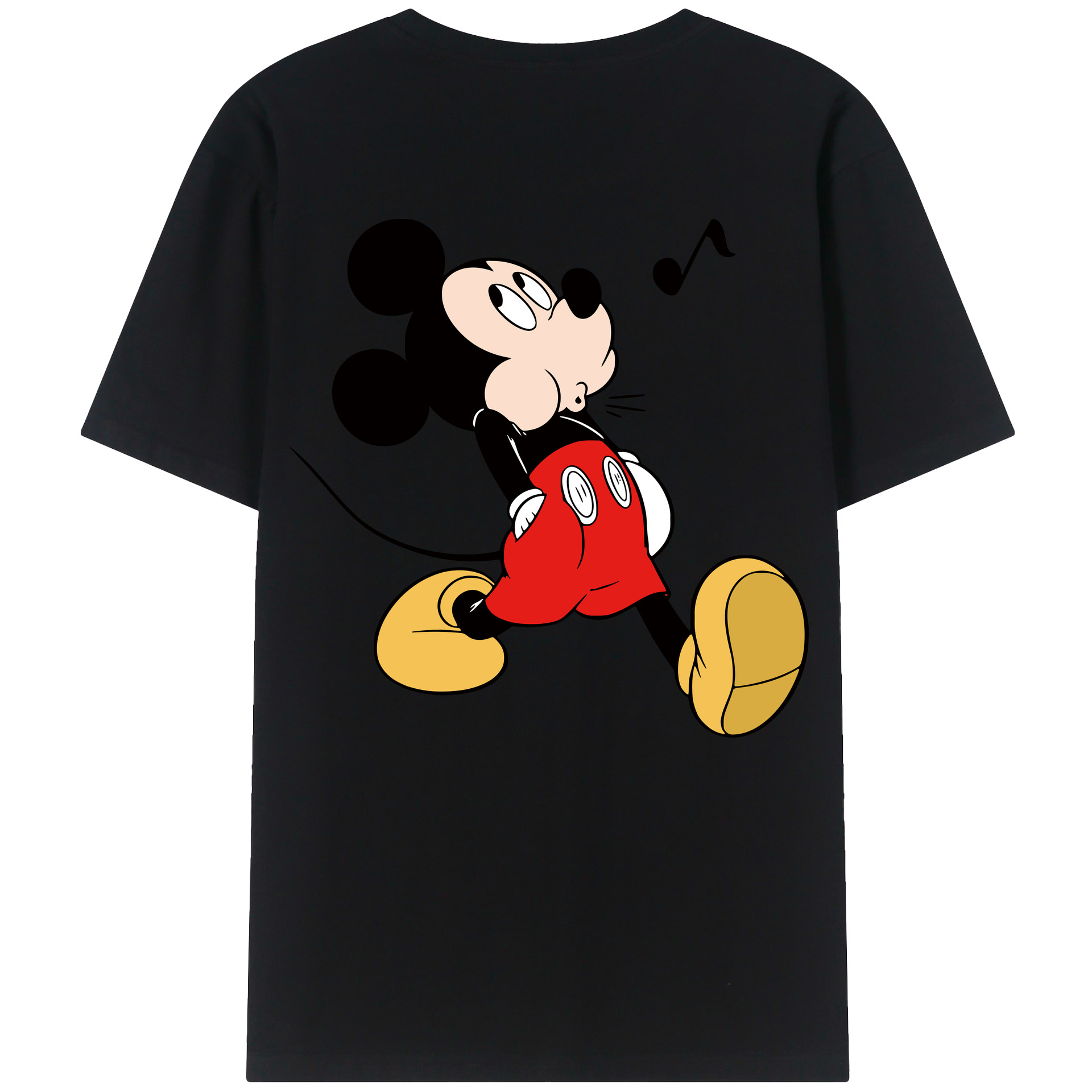 （画像用） ミッキーマウス Mickey Mouse レディース半袖Tシャツ(バックプリント)
