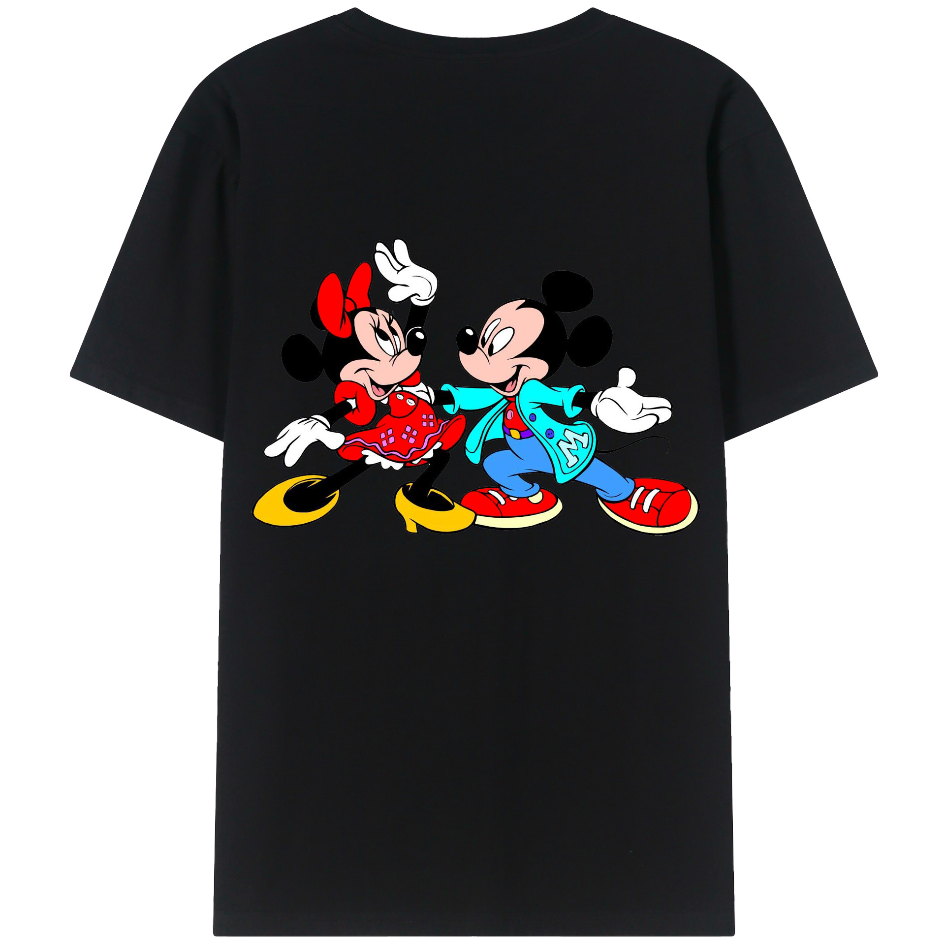 （画像用） ミッキーマウス Mickey Mouse レディース半袖Tシャツ(バックプリント)