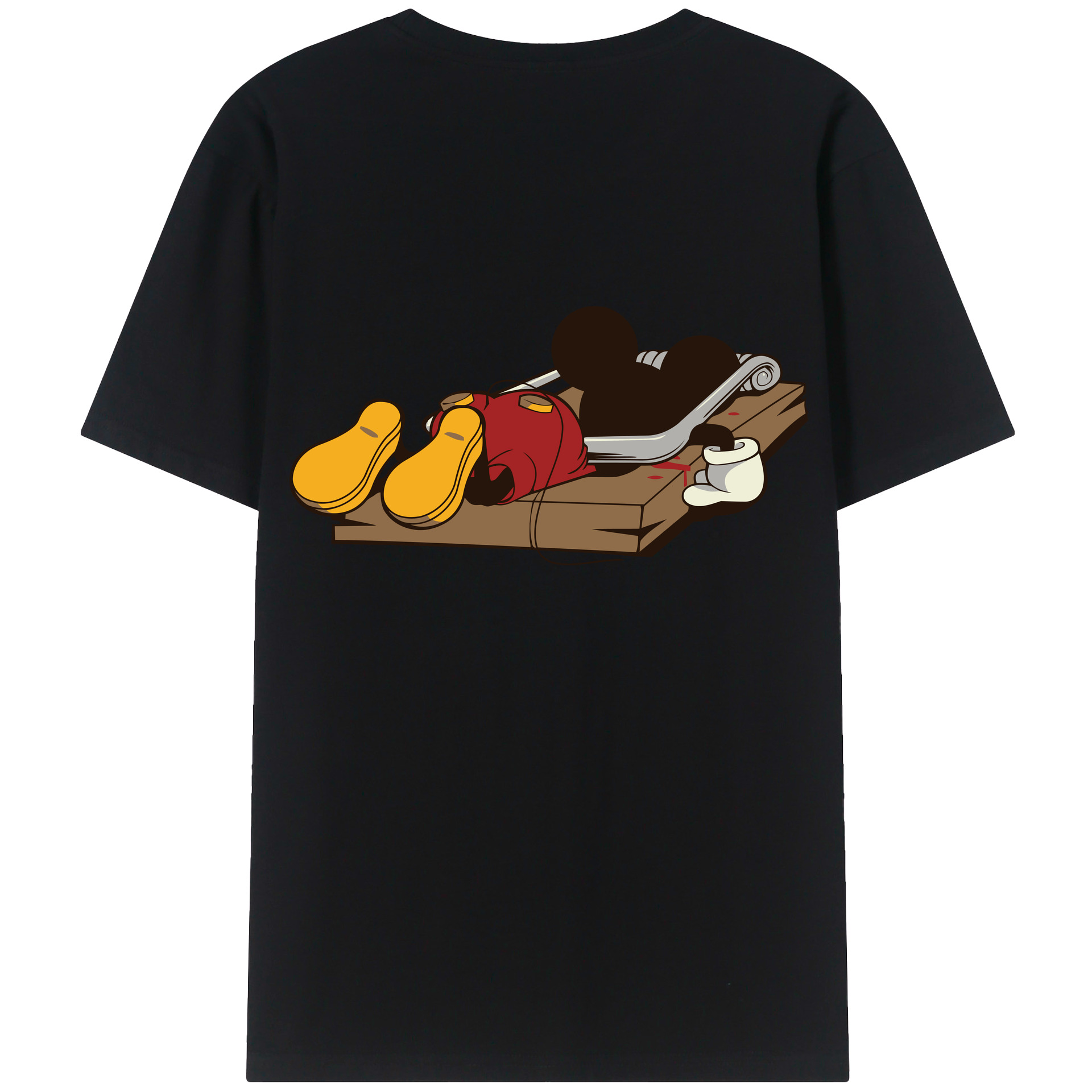 （画像用） ミッキーマウス Mickey Mouse レディース半袖Tシャツ(バックプリント)