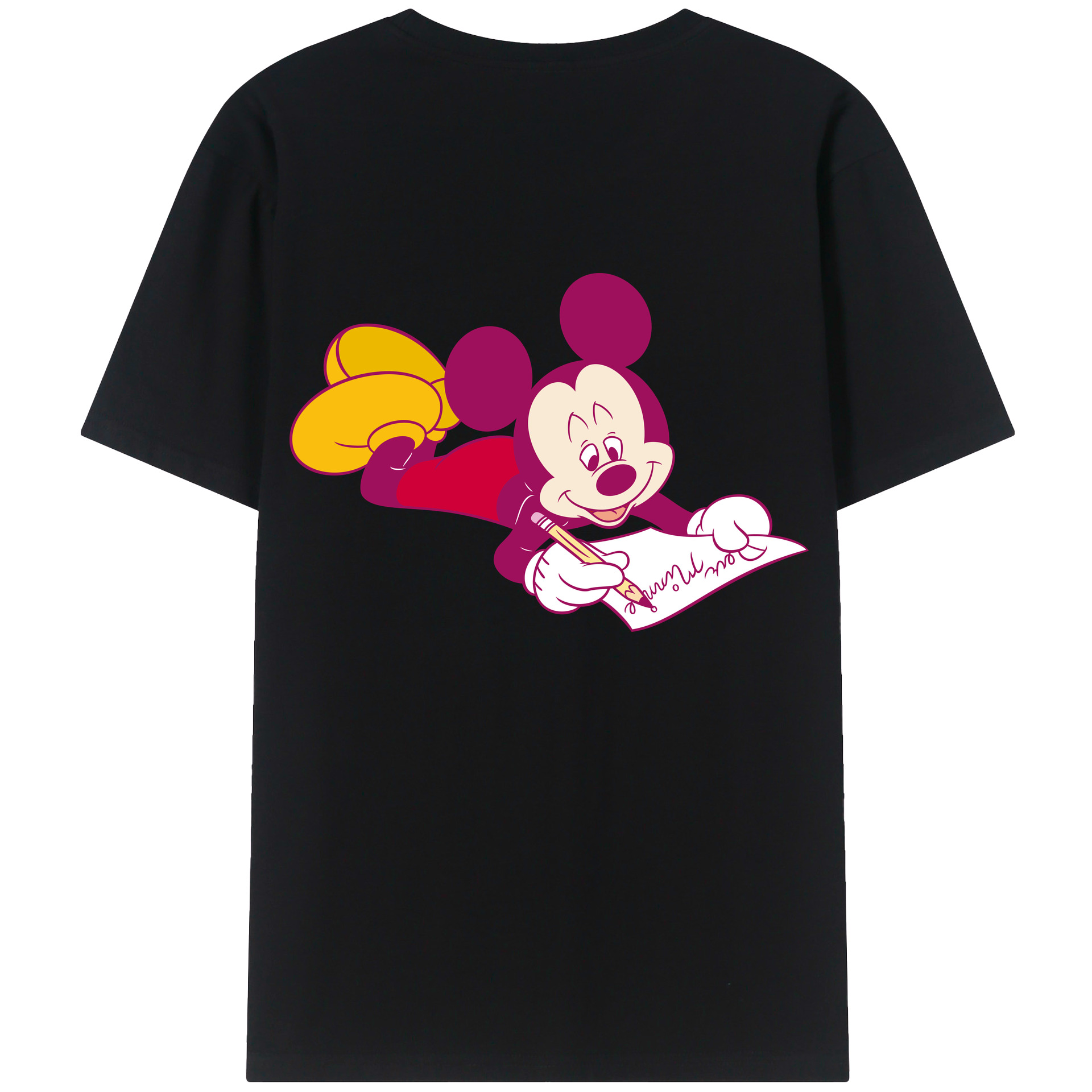 （画像用） ミッキーマウス Mickey Mouse レディース半袖Tシャツ(バックプリント)