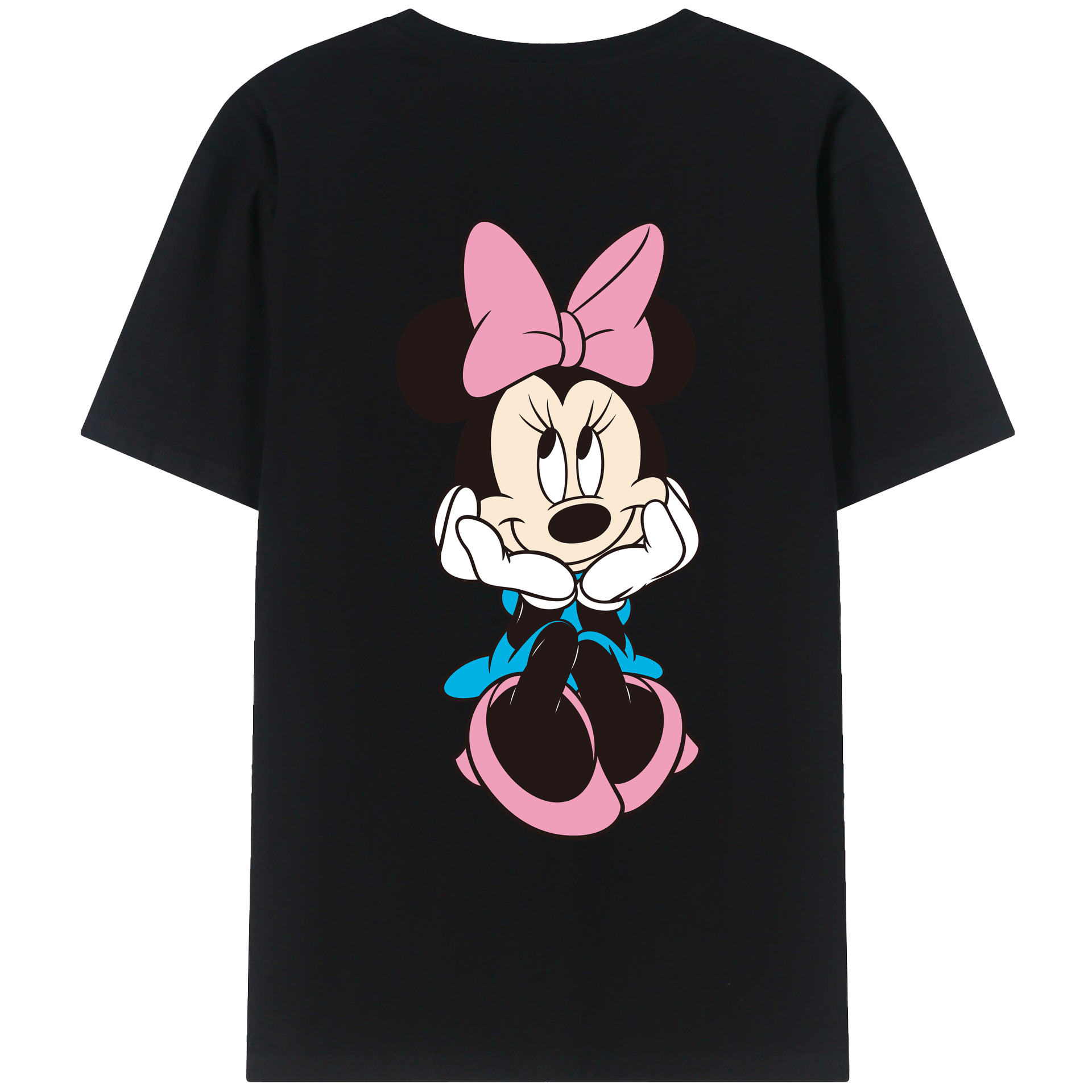 （画像用） ミッキーマウス Mickey Mouse レディース半袖Tシャツ(バックプリント)