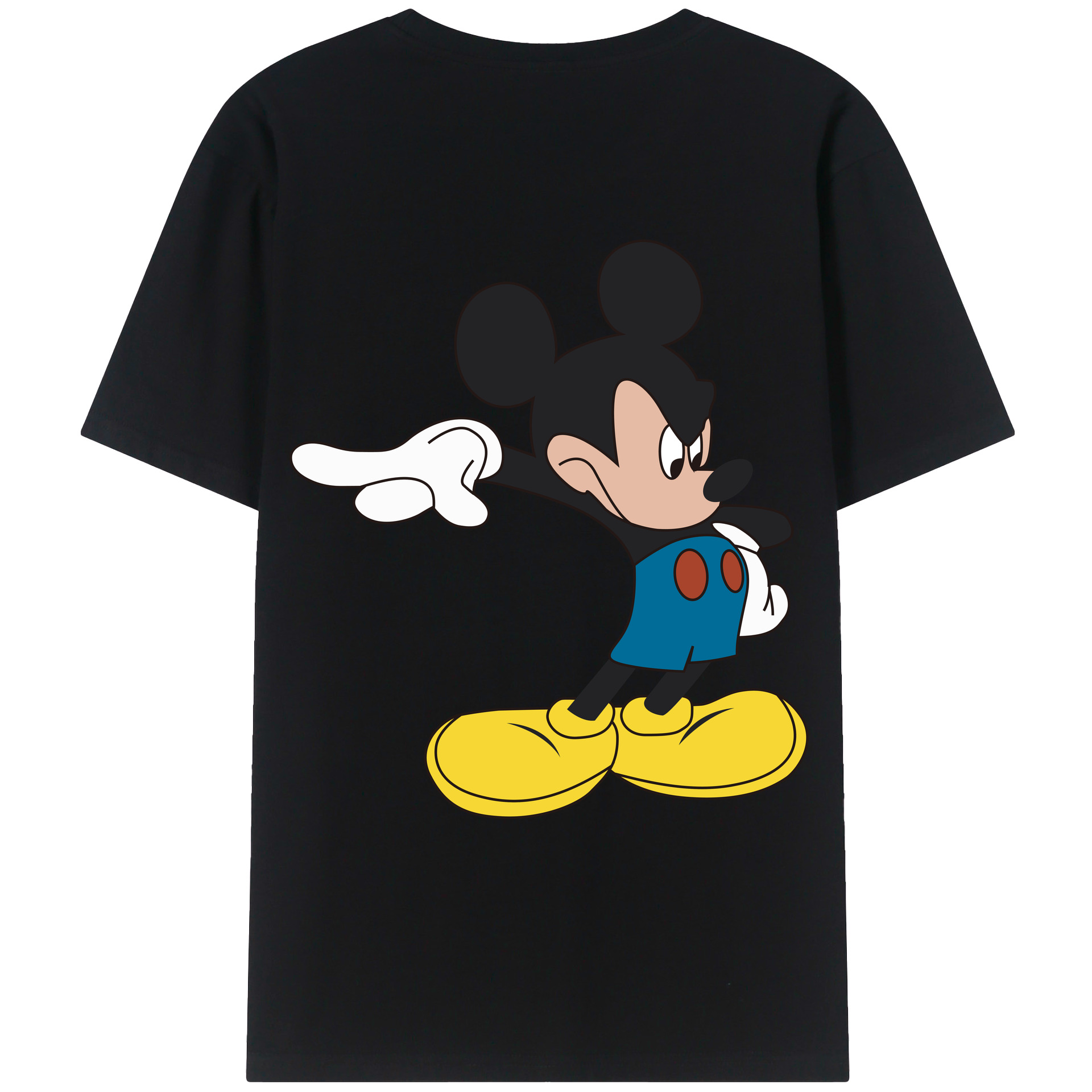 （画像用） ミッキーマウス Mickey Mouse レディース半袖Tシャツ(バックプリント)