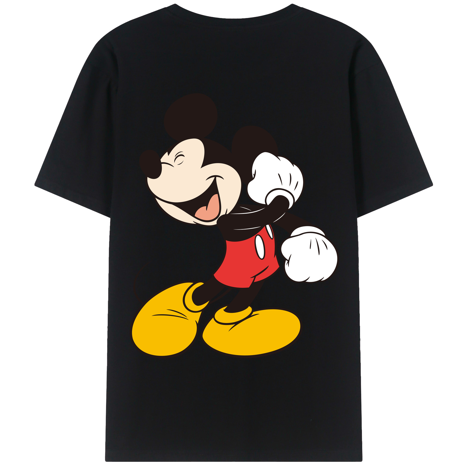 （画像用） ミッキーマウス Mickey Mouse レディース半袖Tシャツ(バックプリント)
