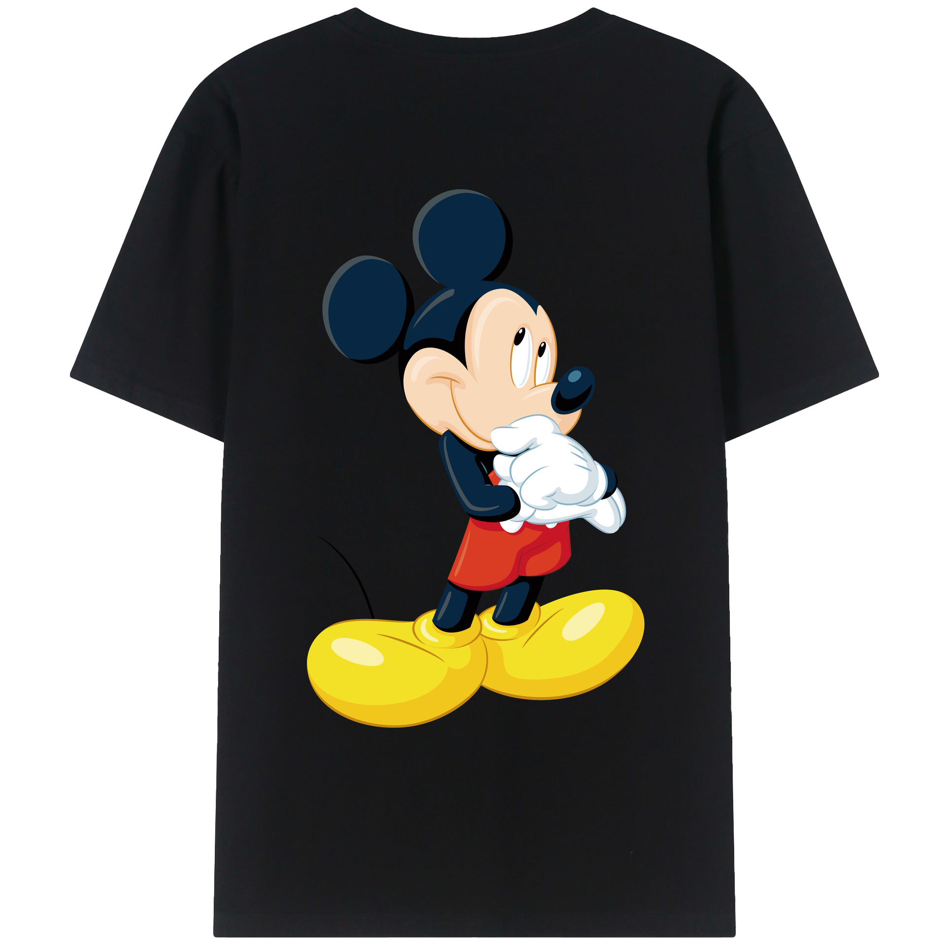 （画像用） ミッキーマウス Mickey Mouse レディース半袖Tシャツ(バックプリント)