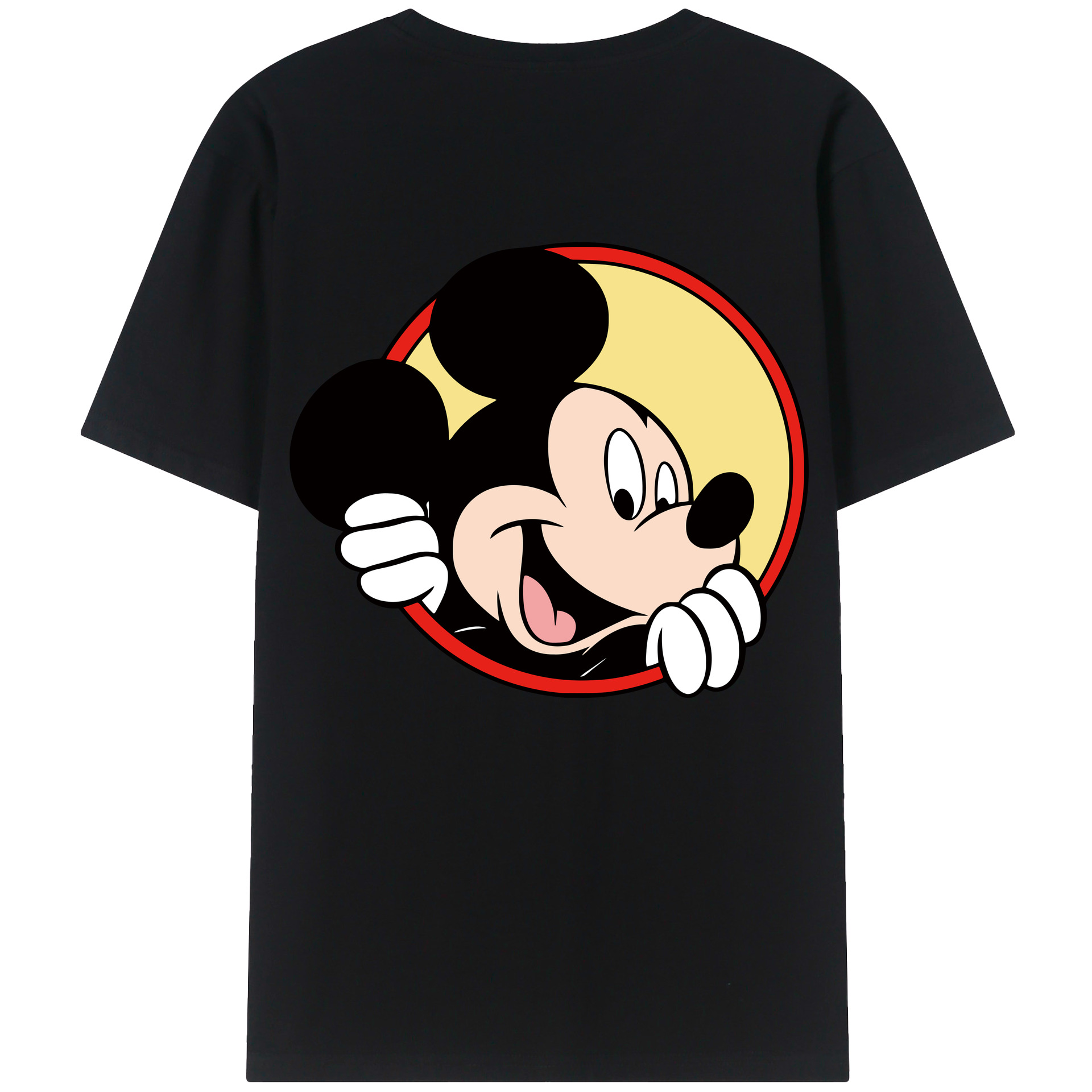 （画像用） ミッキーマウス Mickey Mouse レディース半袖Tシャツ(バックプリント)