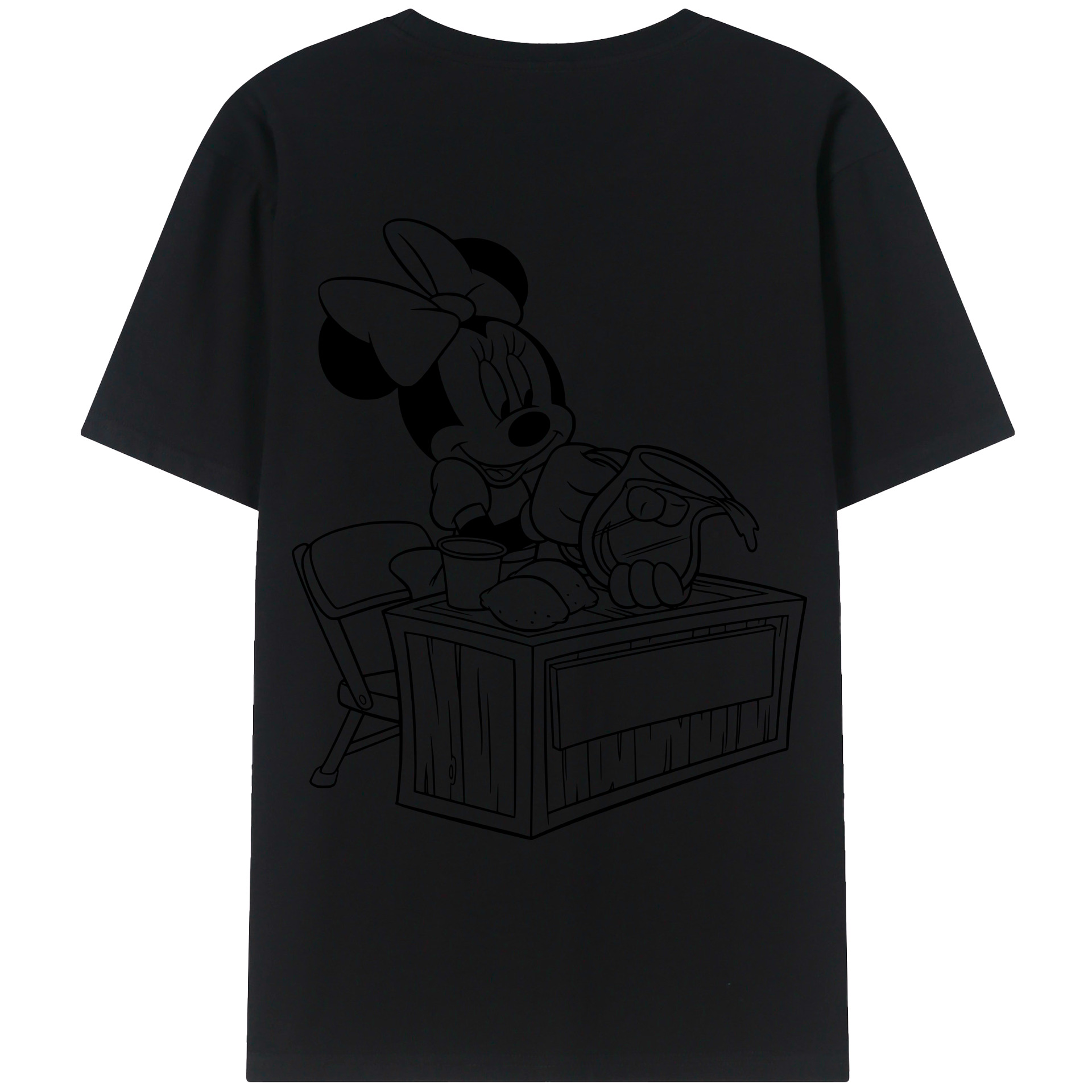 （画像用） ミッキーマウス Mickey Mouse レディース半袖Tシャツ(バックプリント)